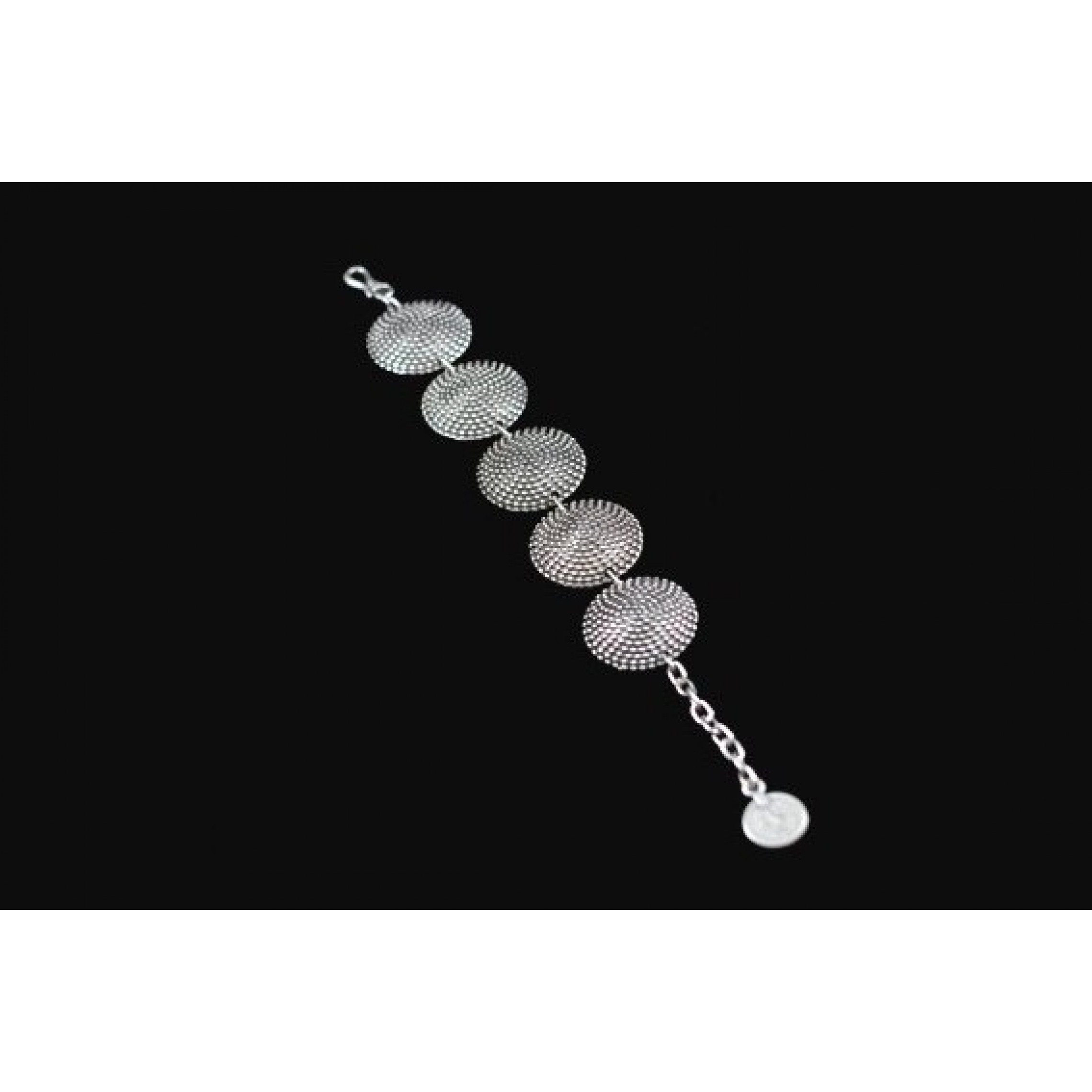 AB-001 - Silver Plated Zamac/Pewter Bracelet