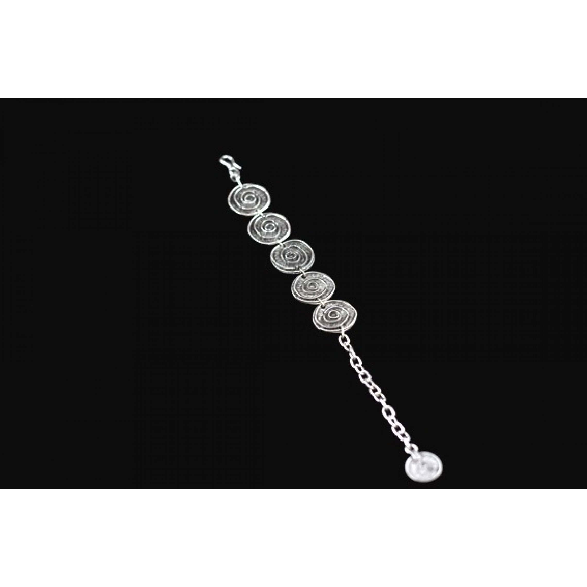 AB-003 - Silver Plated Zamac/Pewter Bracelet