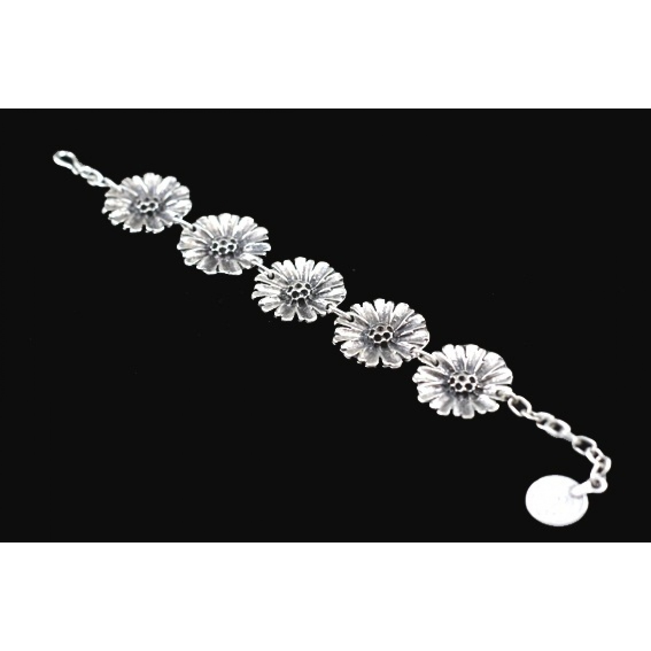 AB-006 - Silver Plated Zamac/Pewter Bracelet