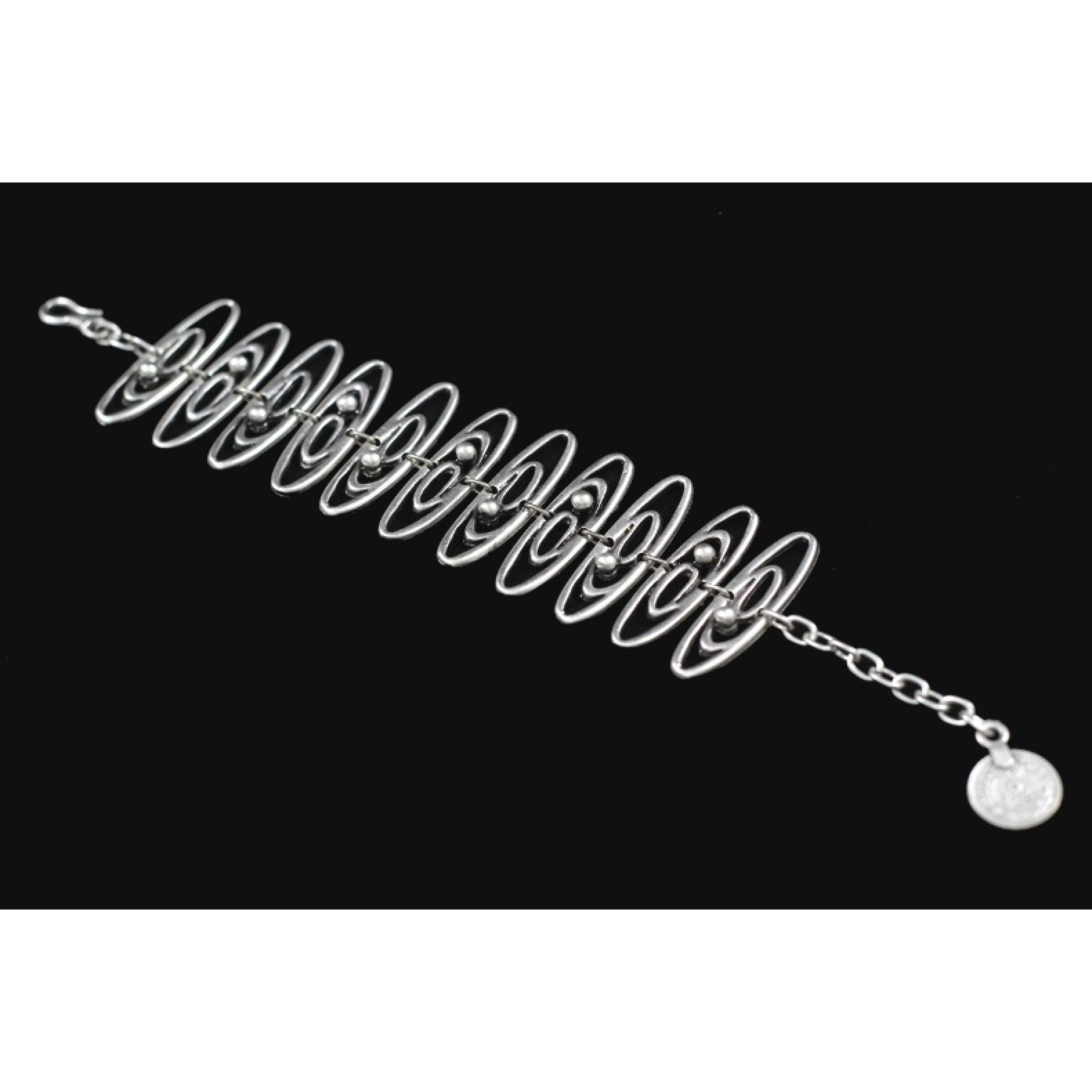 AB-015 - Silver Plated Zamac/Pewter Bracelet