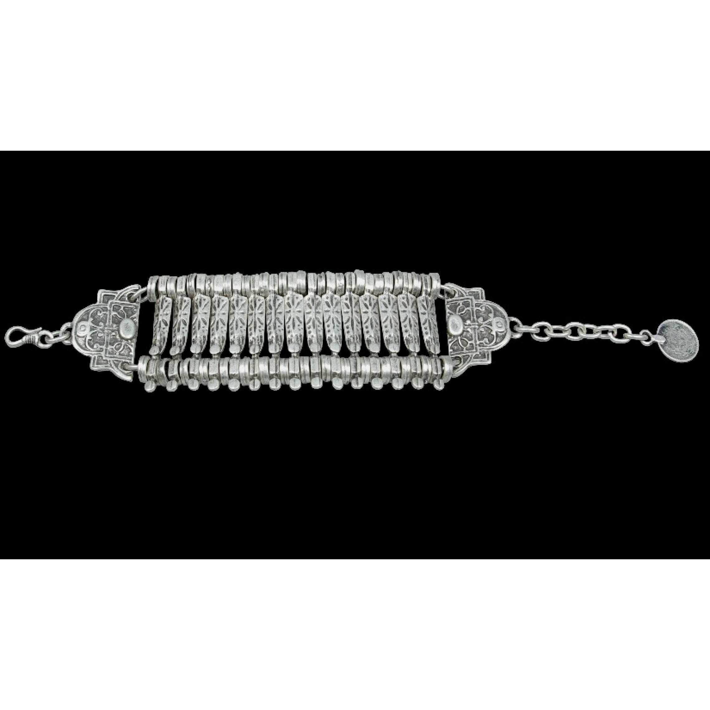 AB-029 - Silver Plated Zamac/Pewter Bracelet