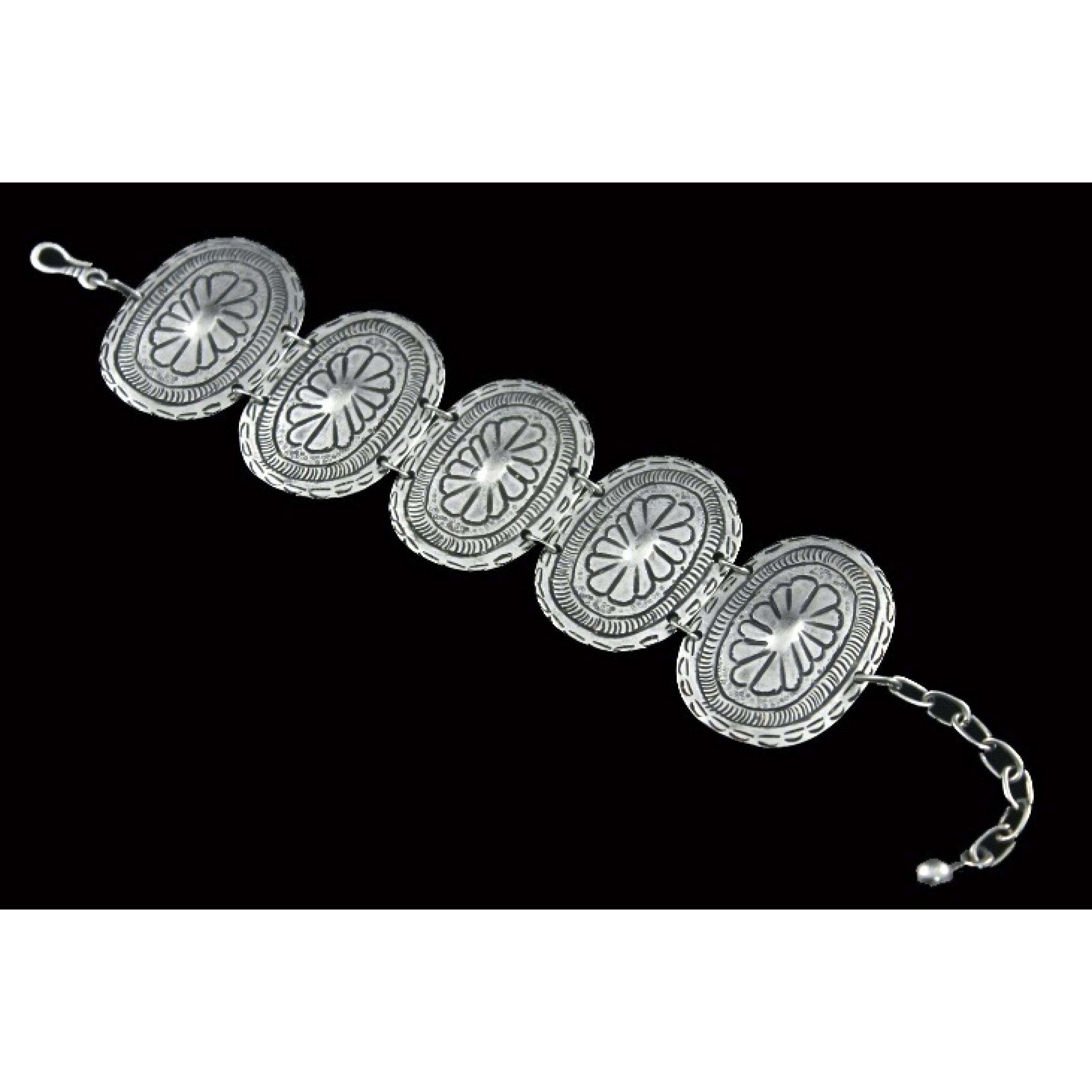 AB-073 - Silver Plated Zamac/Pewter Bracelet