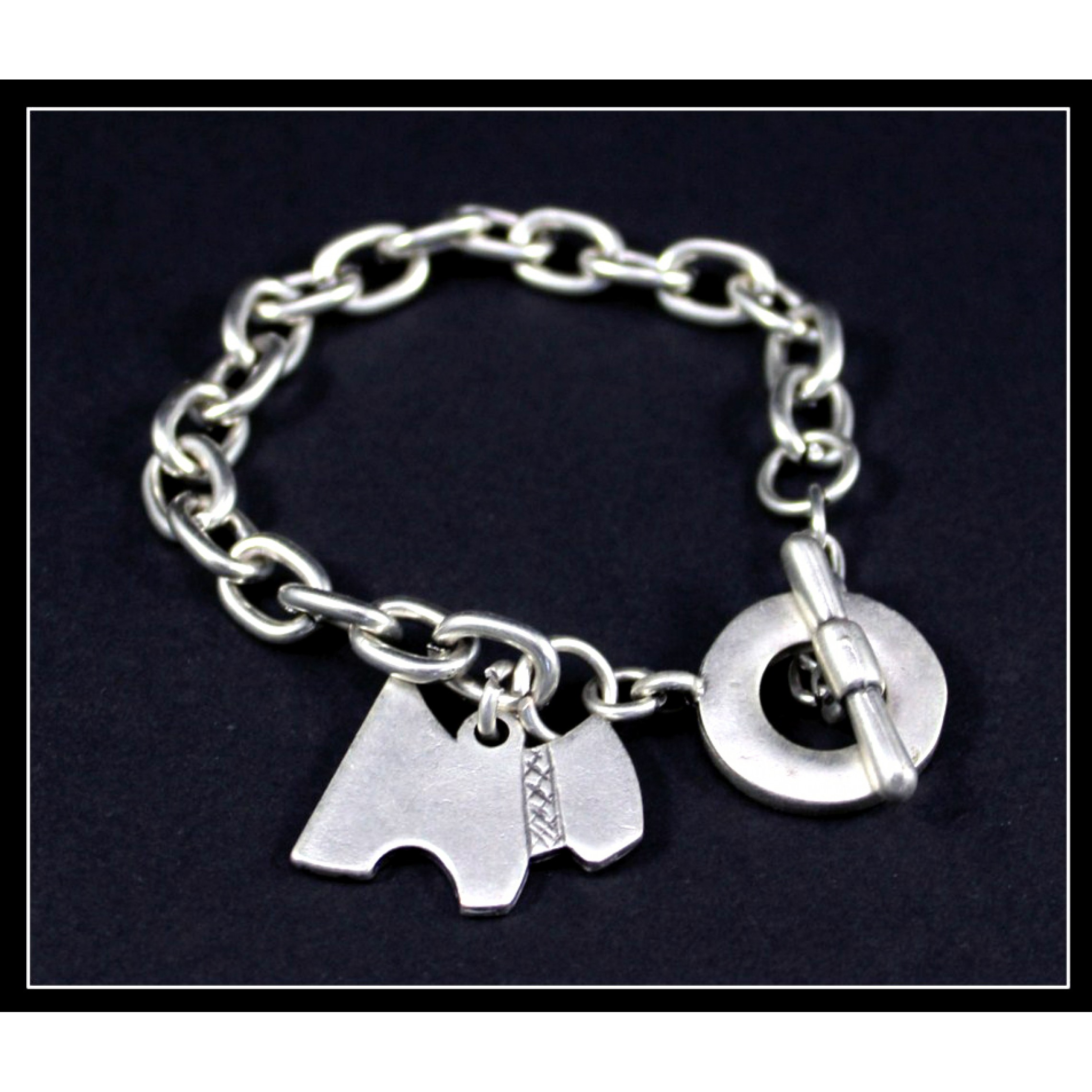 AB-136 - Silver Plated Zamac/Pewter Bracelet
