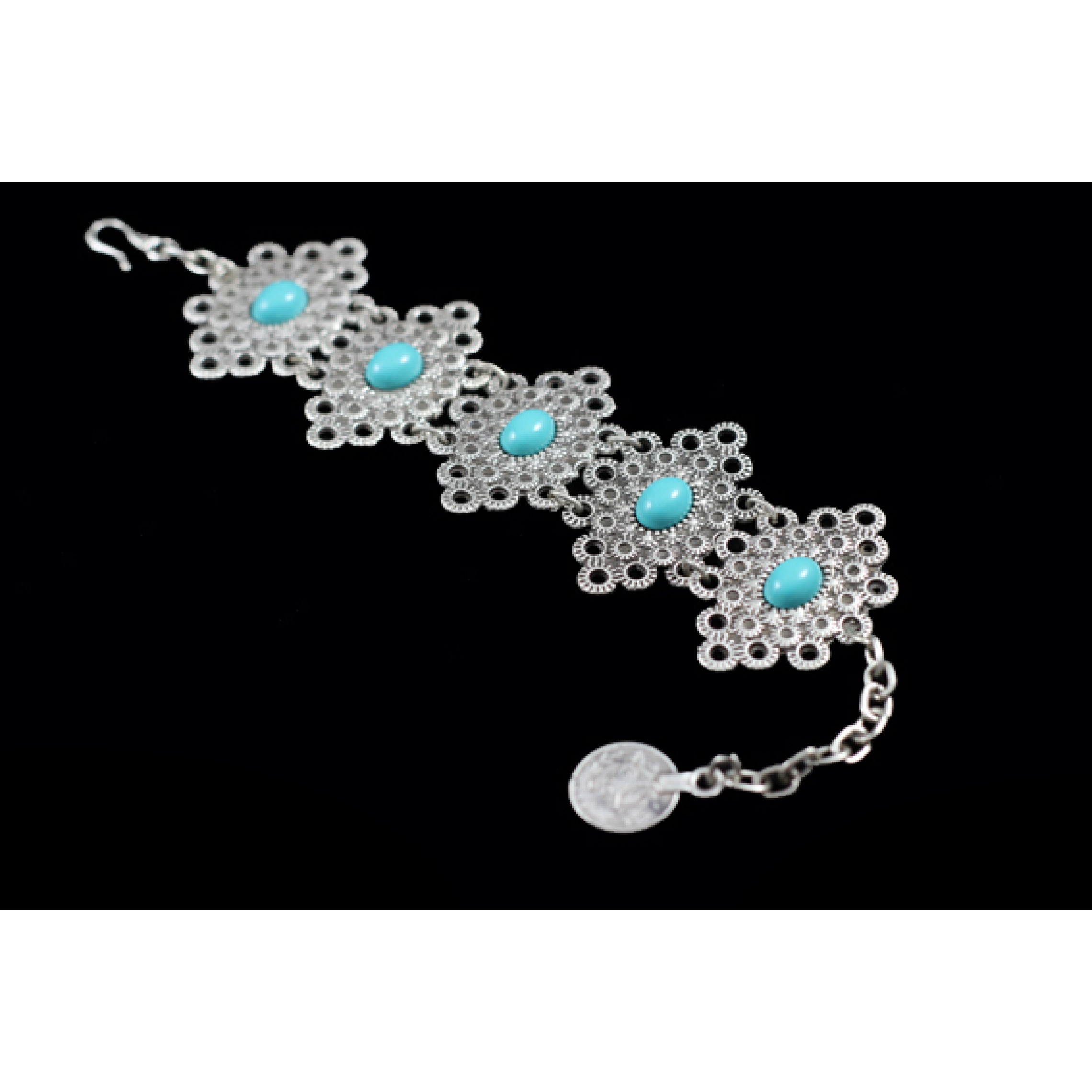 AB-217 - Silver Plated Zamac/Pewter Bracelet