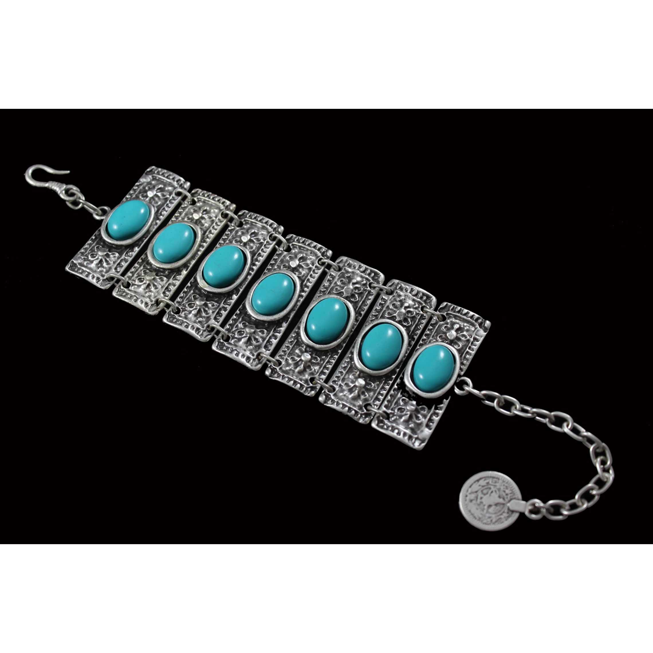 AB-222 - Silver Plated Zamac/Pewter Bracelet