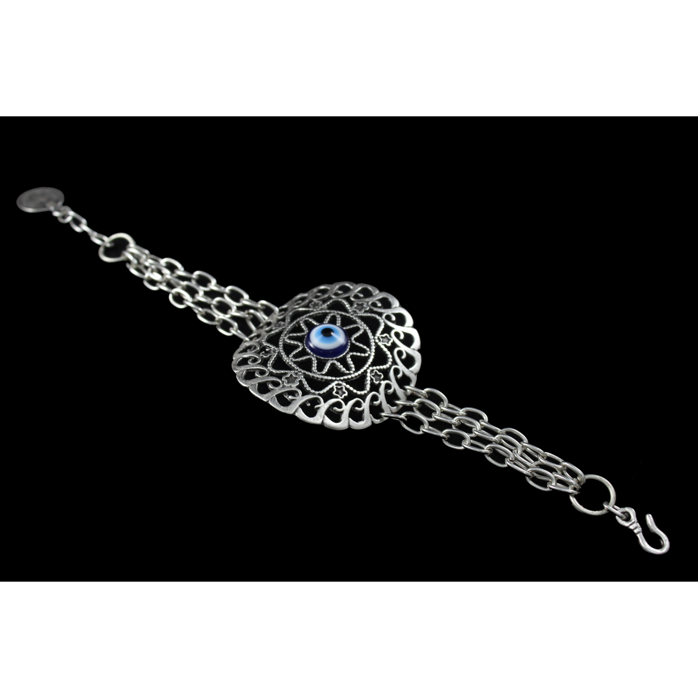 AB-223 - Silver Plated Zamac/Pewter Bracelet