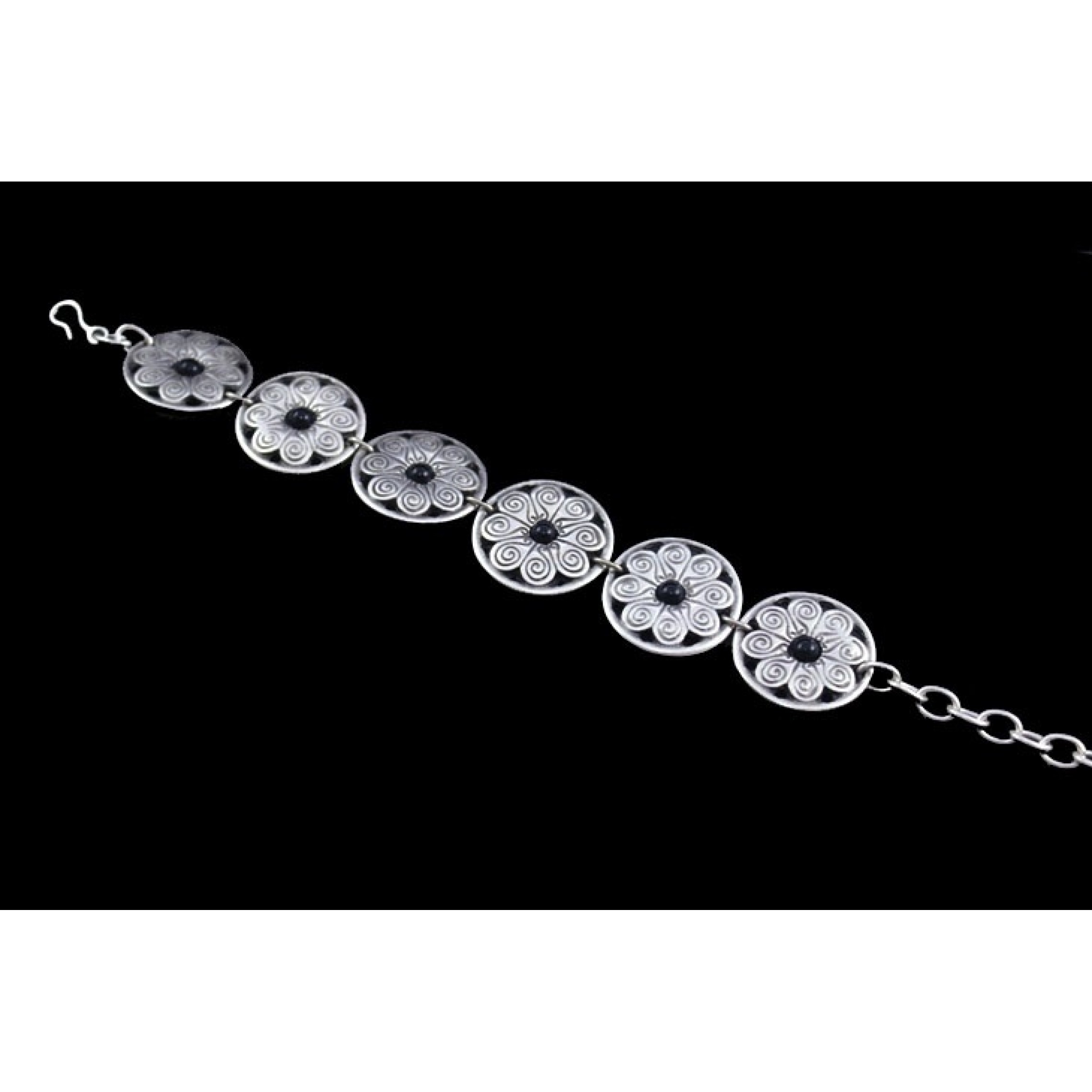 AB-252 - Silver Plated Zamac/Pewter Bracelet