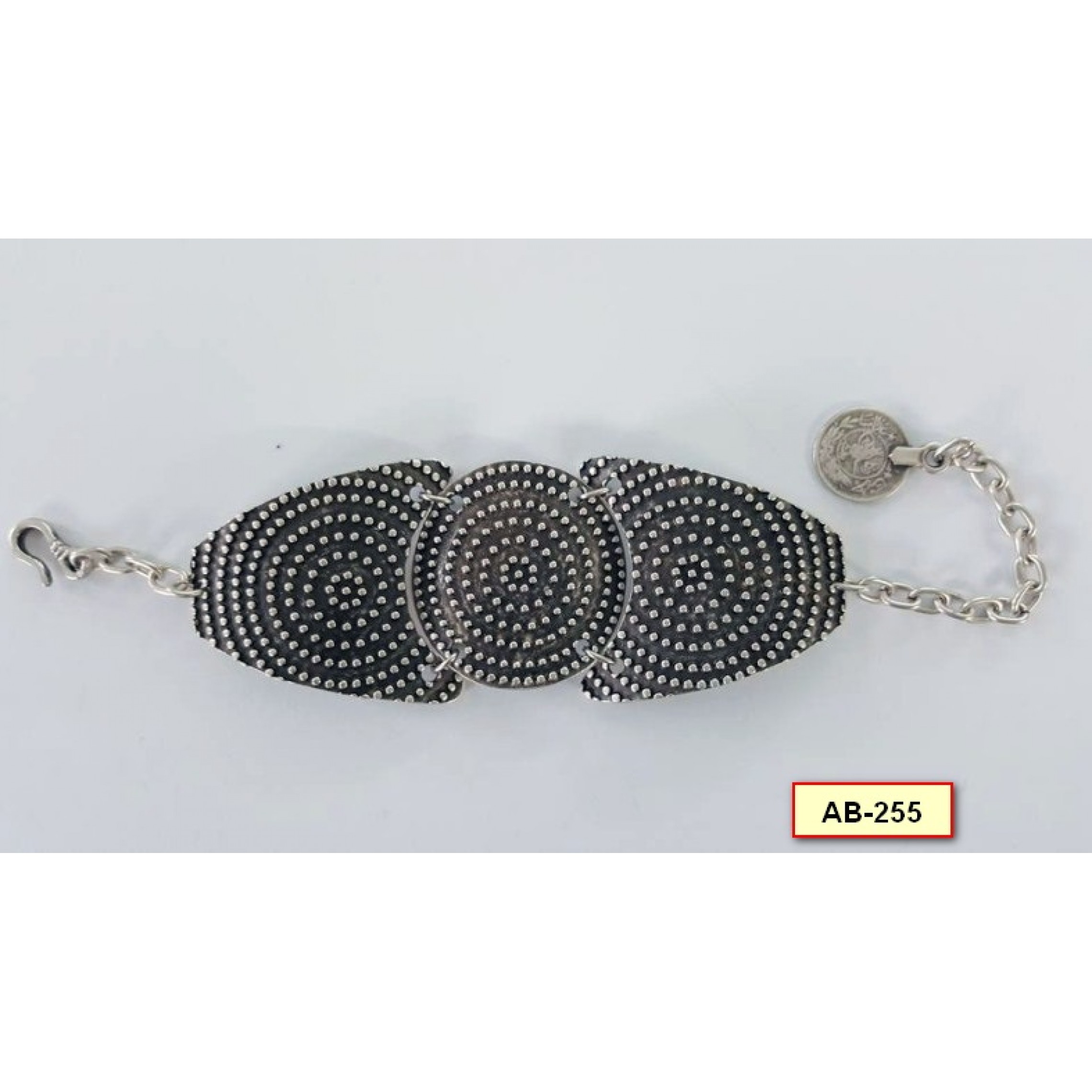 AB-255 - Silver Plated Zamac/Pewter Bracelet