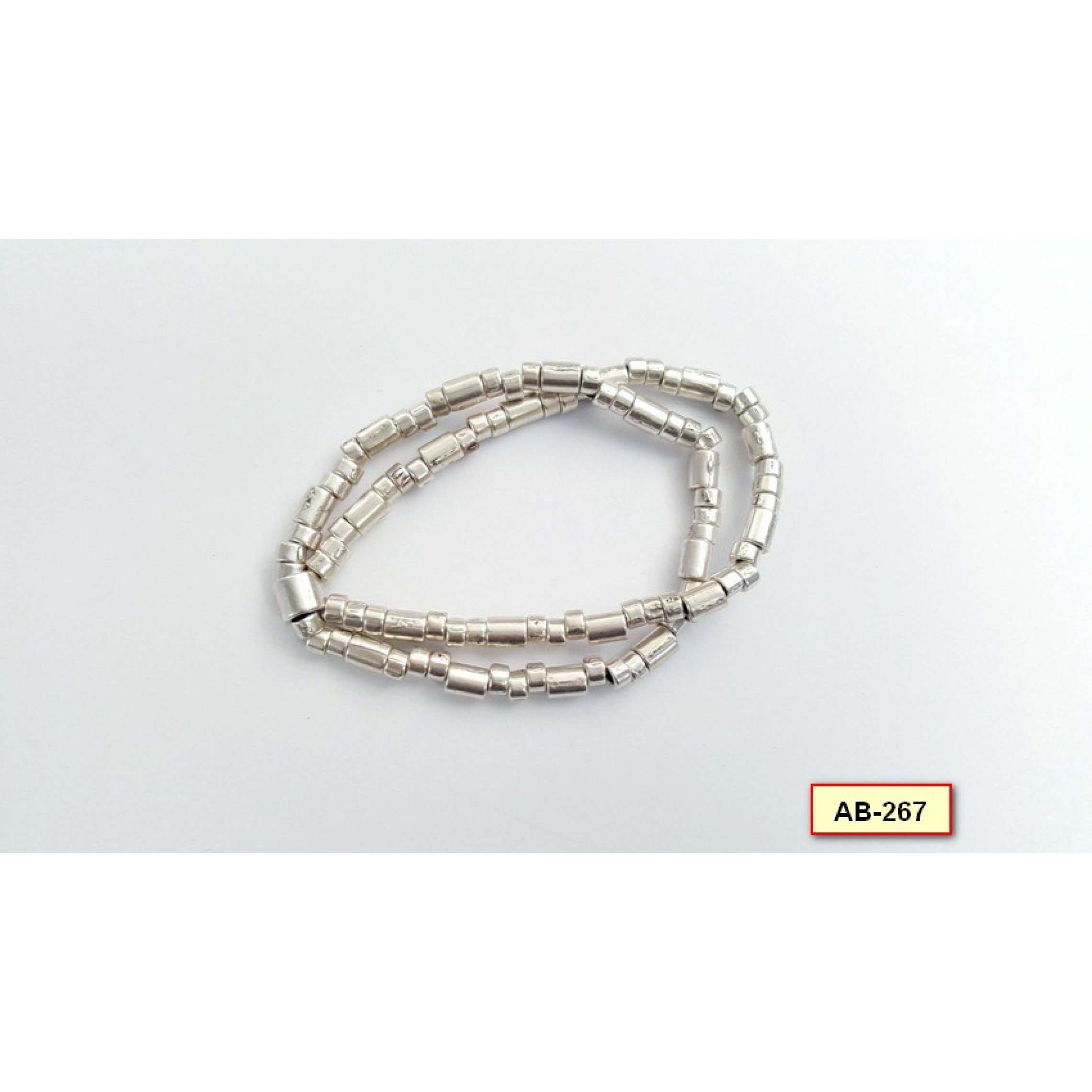 AB-267 - Silver Plated Zamac/Pewter Bracelet