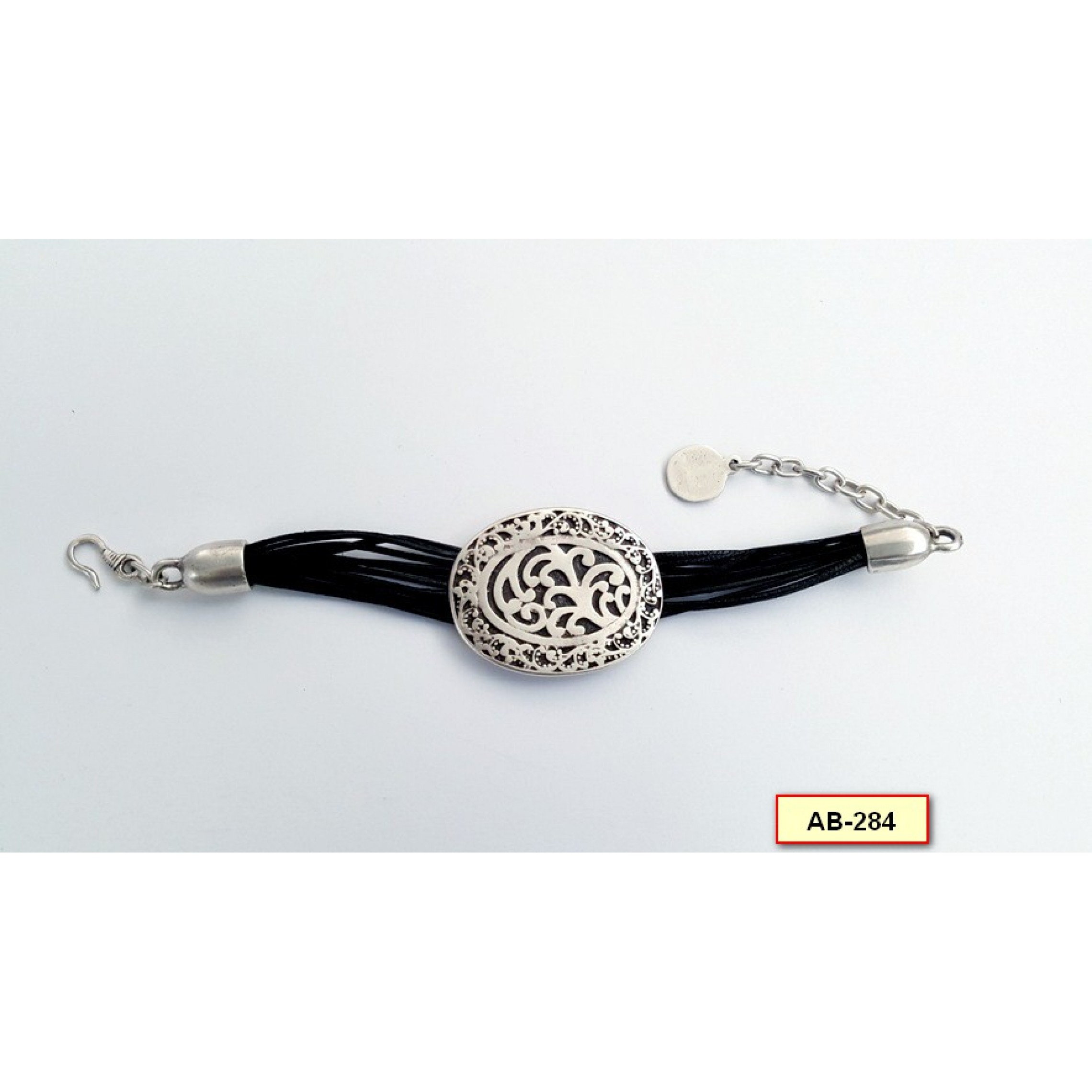 AB-284 - Silver Plated Zamac/Pewter Bracelet