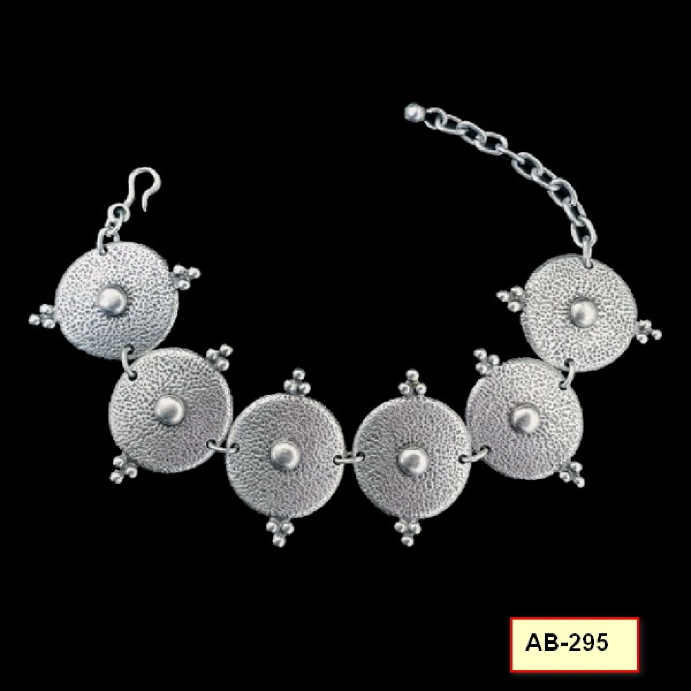 AB-295 - Silver Plated Zamac/Pewter Bracelet
