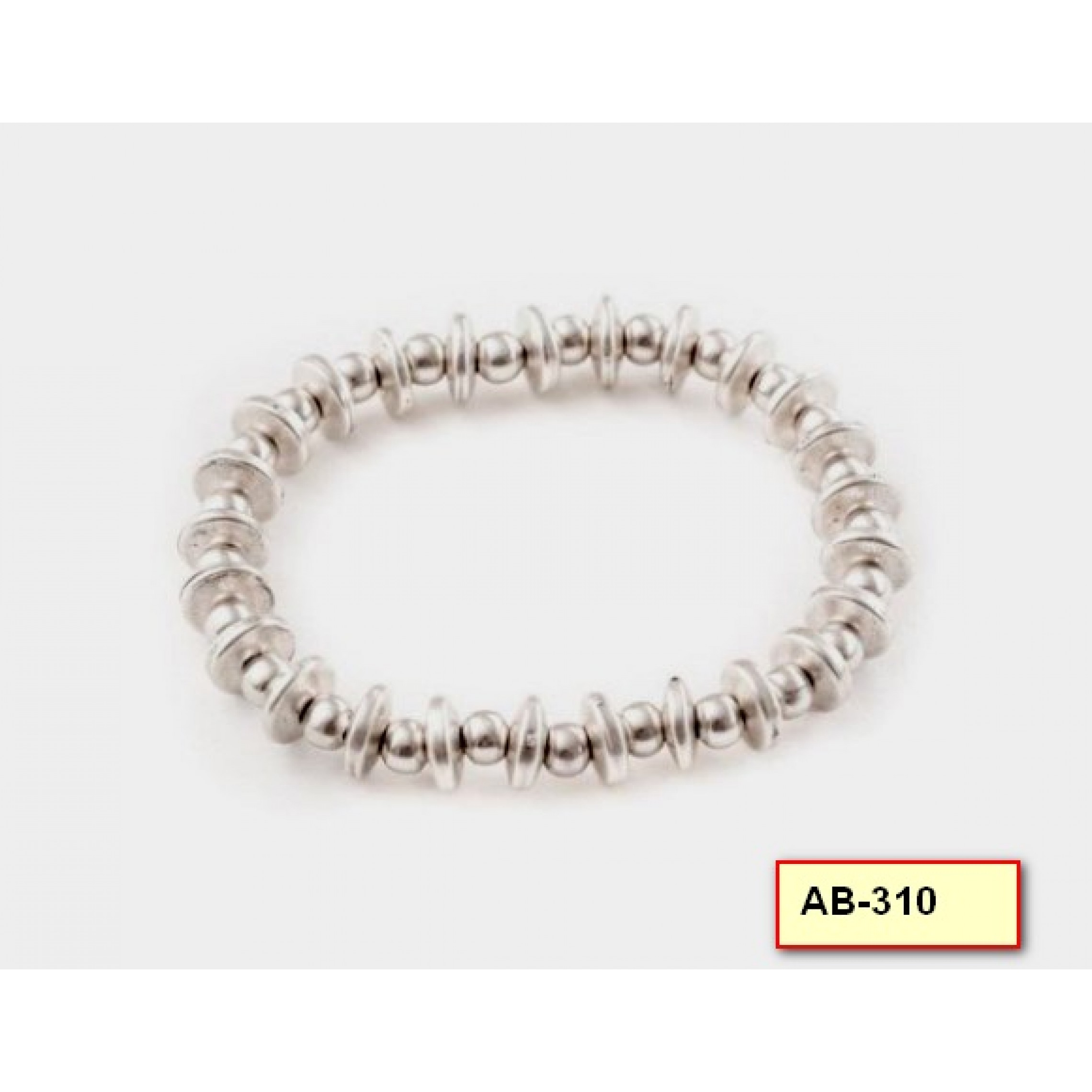 AB-310 - Silver Plated Zamac/Pewter Bracelet