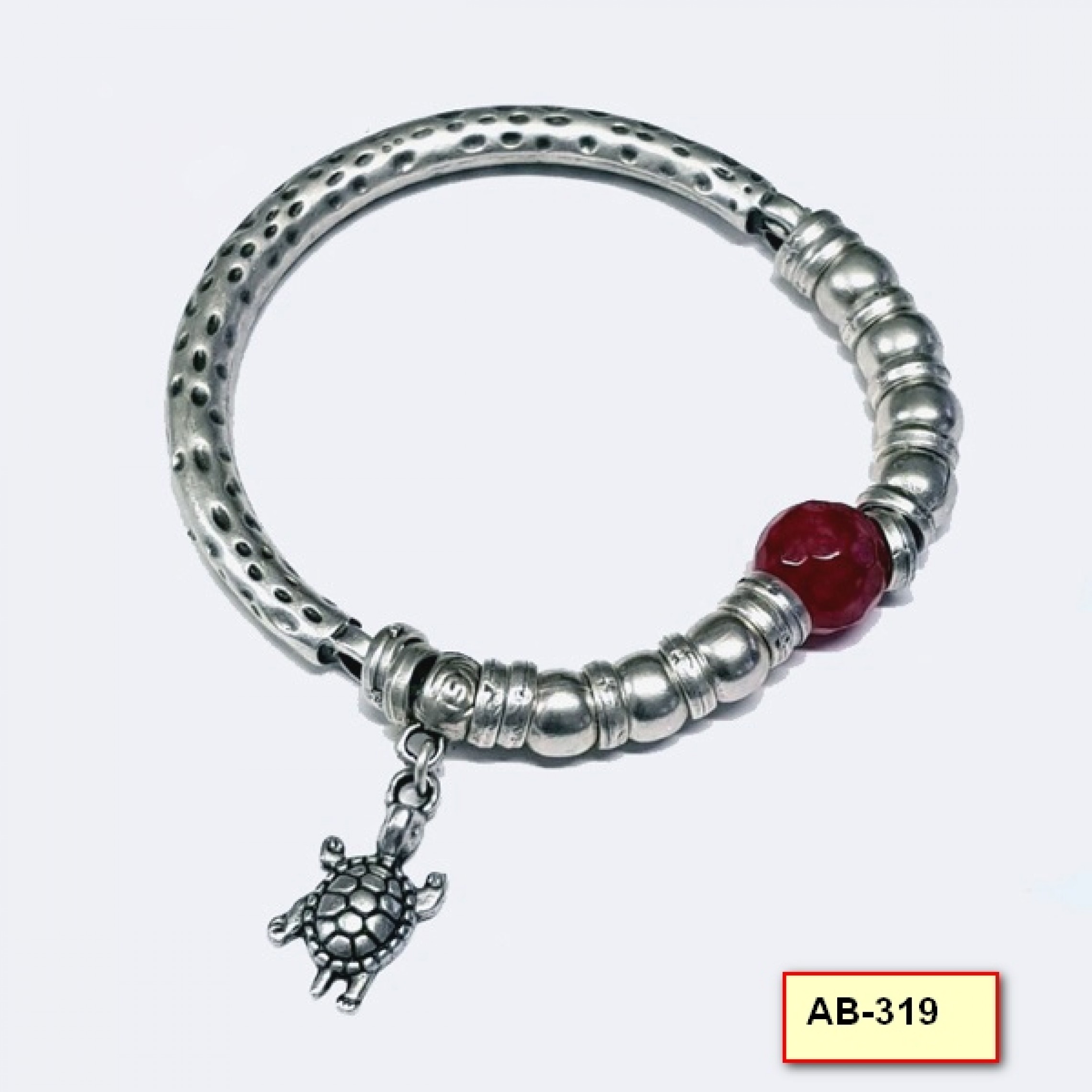AB-319 - Silver Plated Zamac/Pewter Bracelet