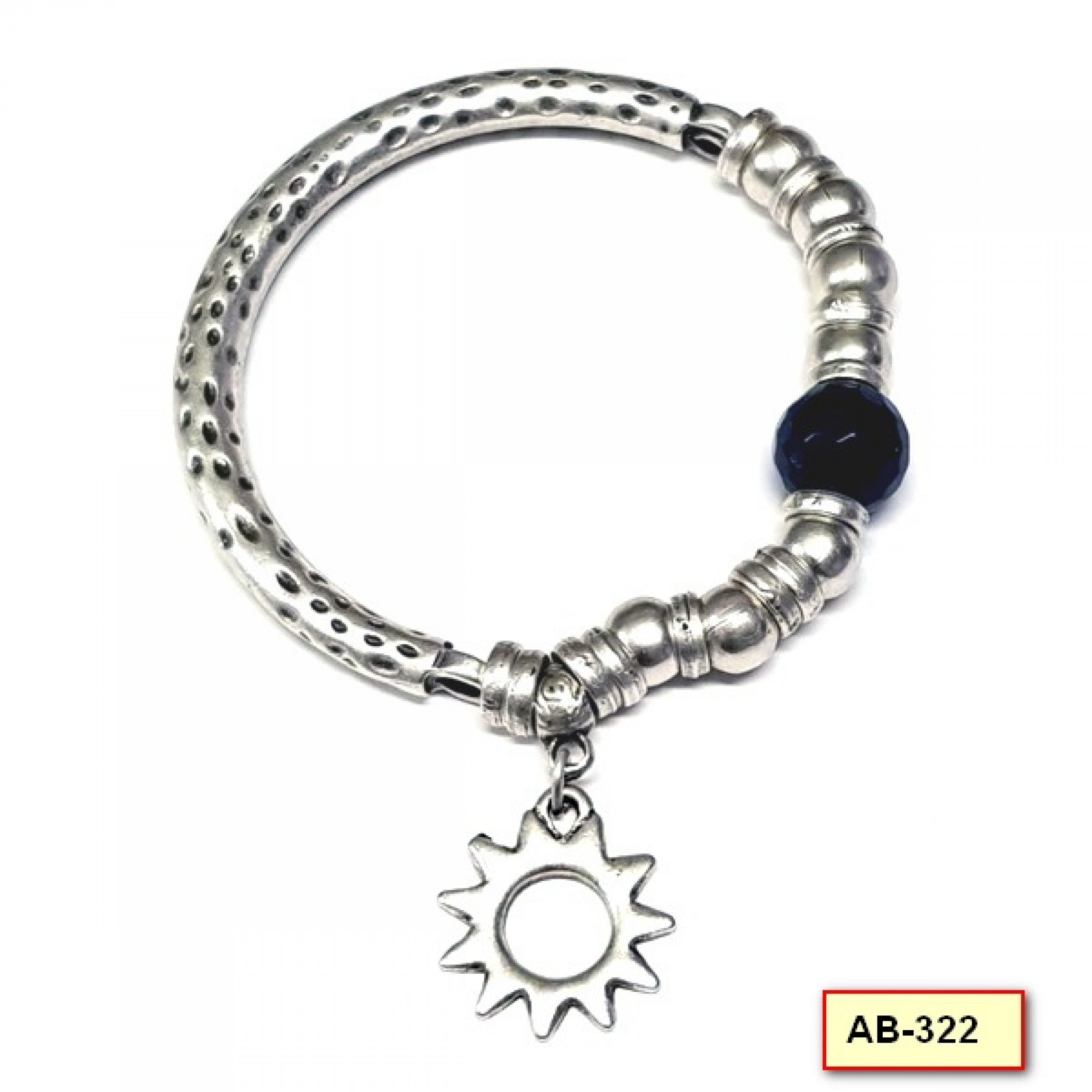 AB-322 - Silver Plated Zamac/Pewter Bracelet