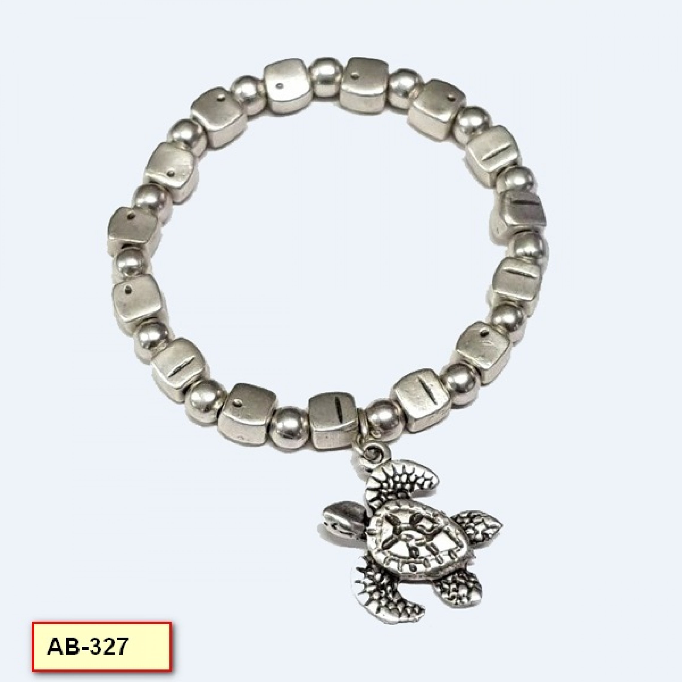 AB-327 - Silver Plated Zamac/Pewter Bracelet