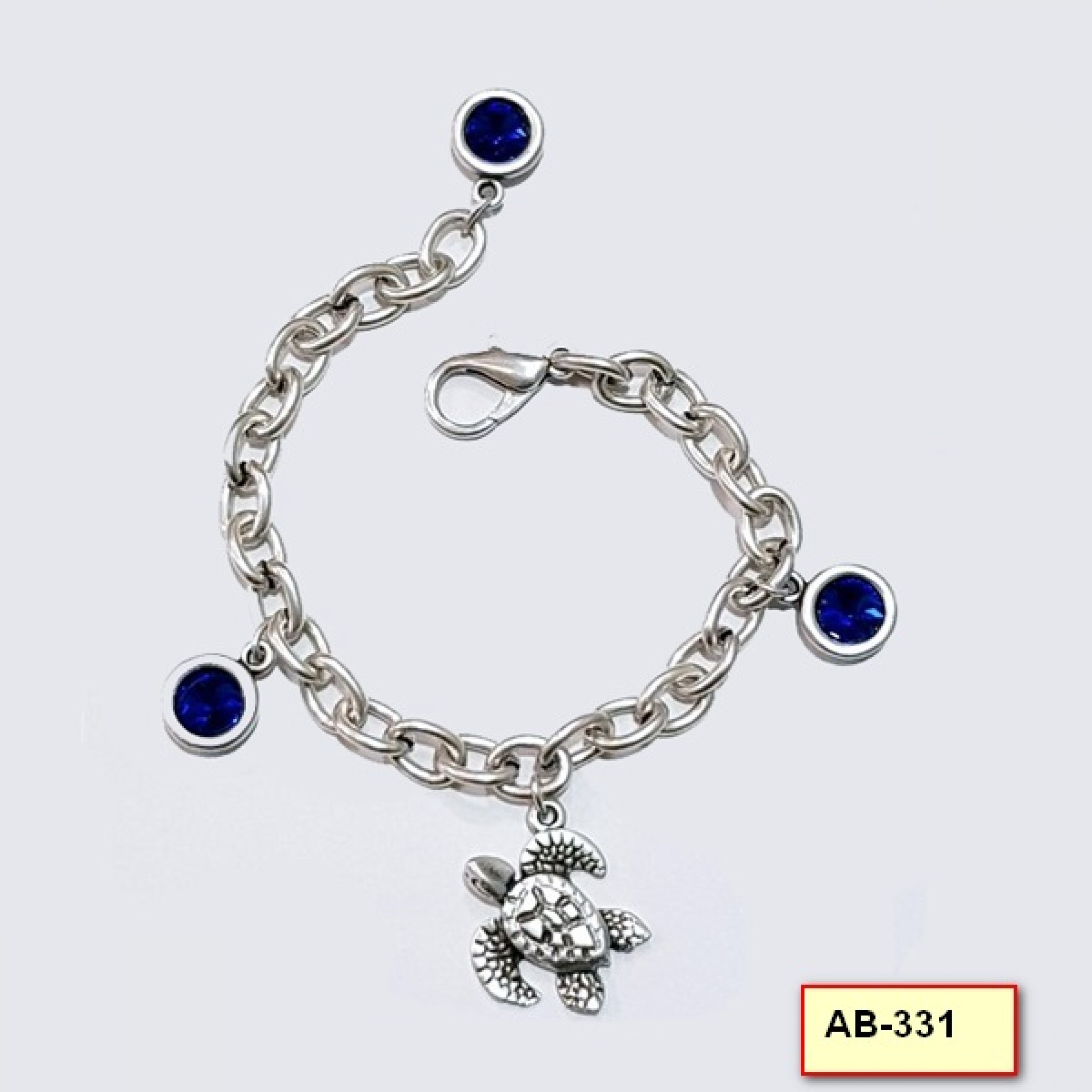 AB-331 - Silver Plated Zamac/Pewter Bracelet