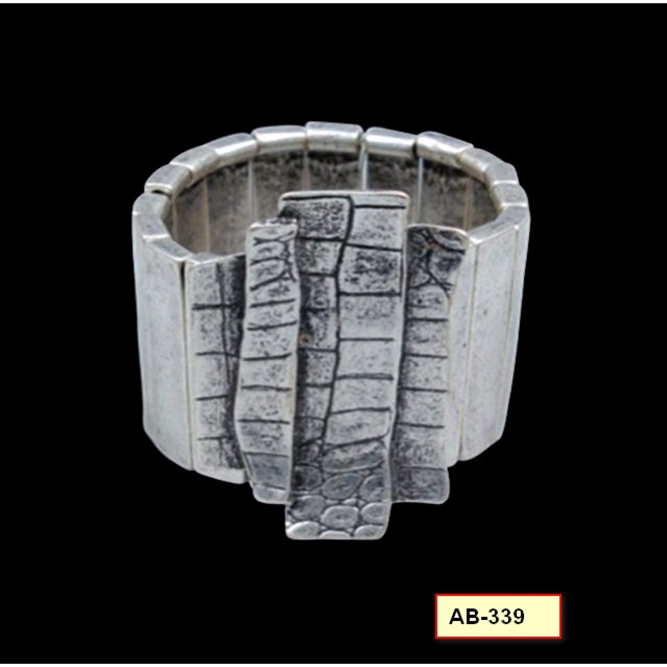 AB-339 - Silver Plated Zamac/Pewter Bracelet