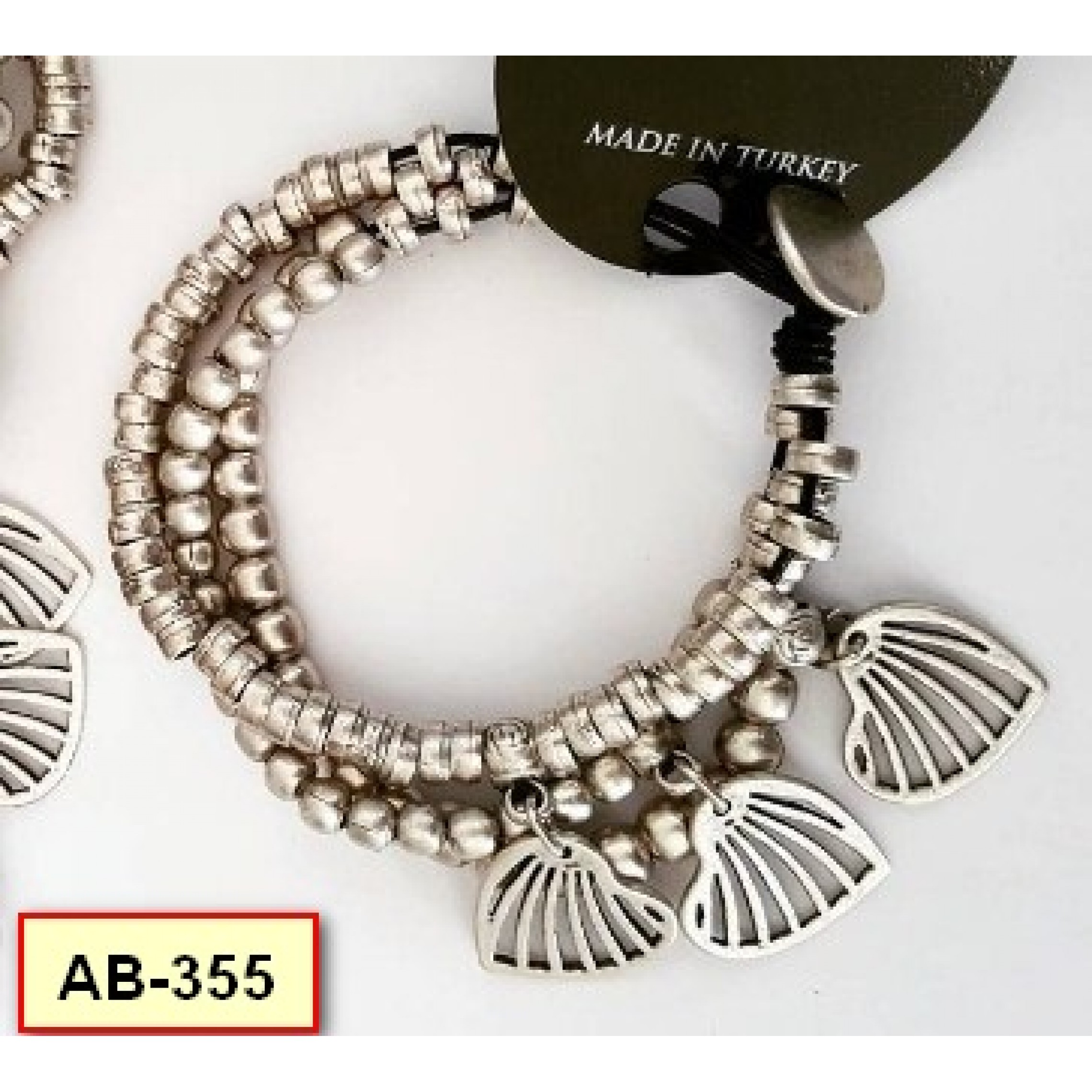 AB-355 - Silver Plated Zamac/Pewter Bracelet