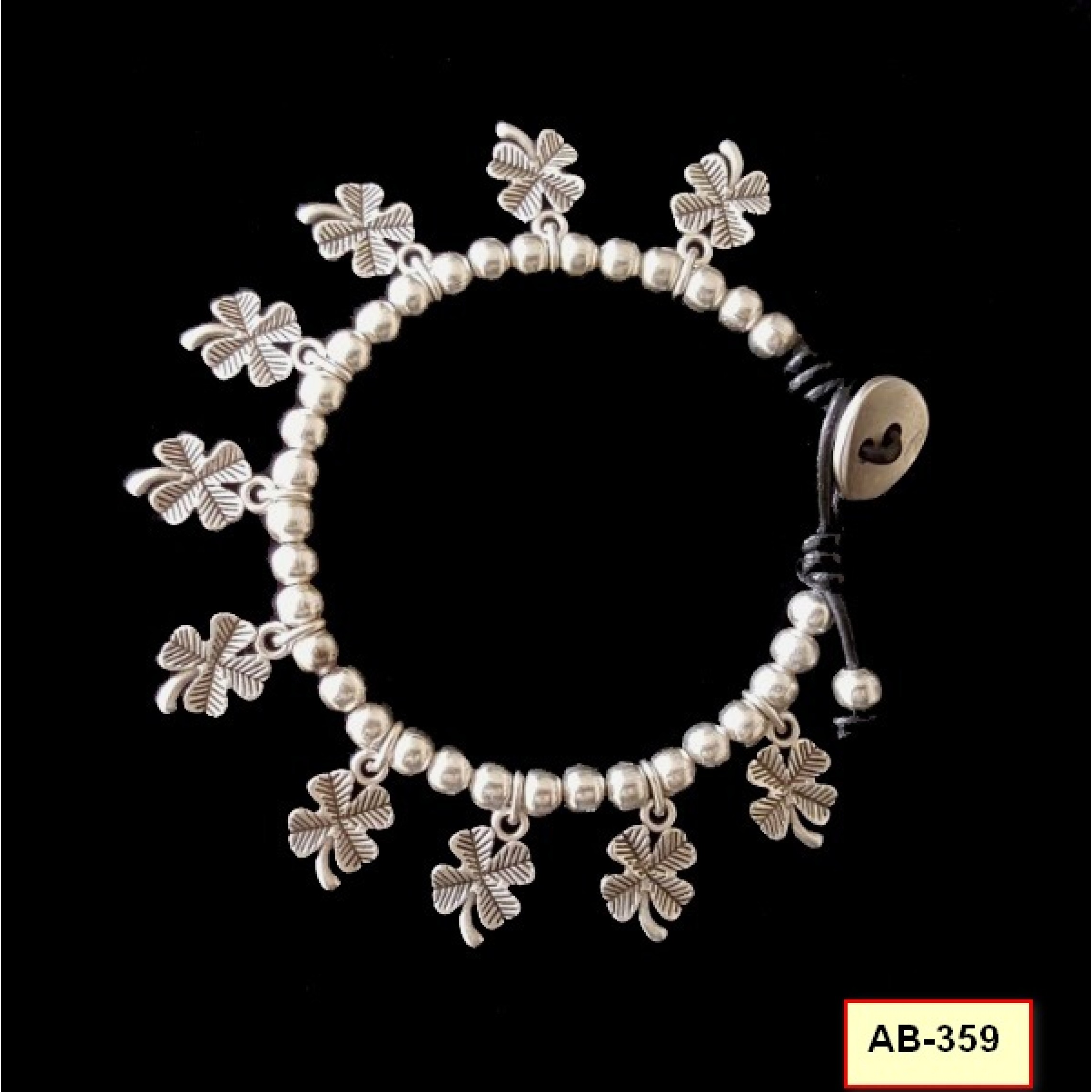 AB-359 - Silver Plated Zamac/Pewter Bracelet