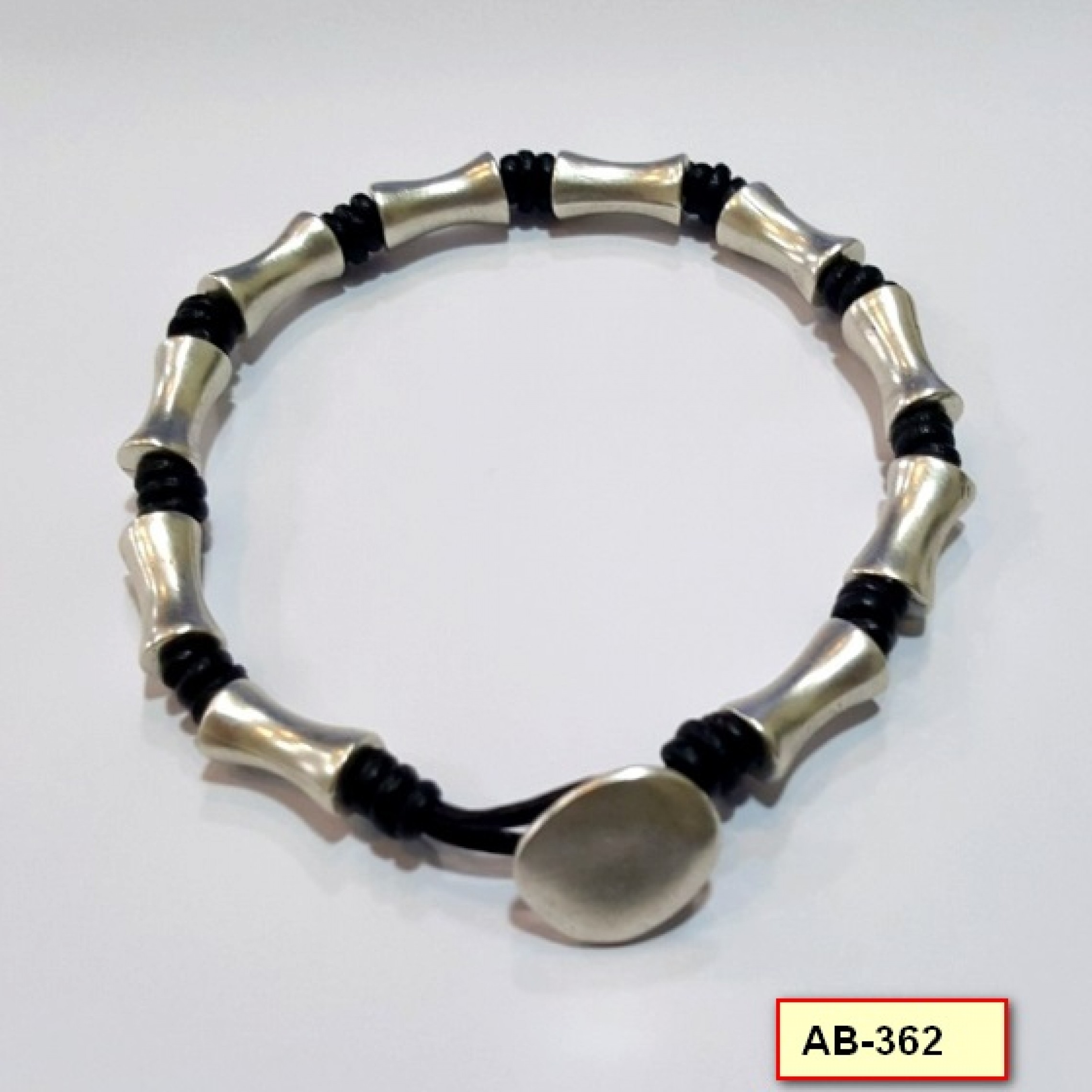 AB-362 - Silver Plated Zamac/Pewter Bracelet