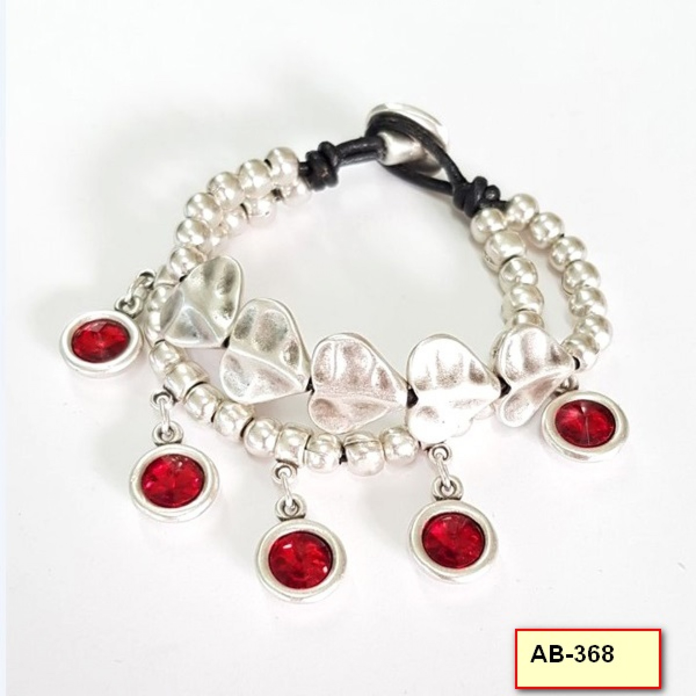 AB-368 - Silver Plated Zamac/Pewter Bracelet