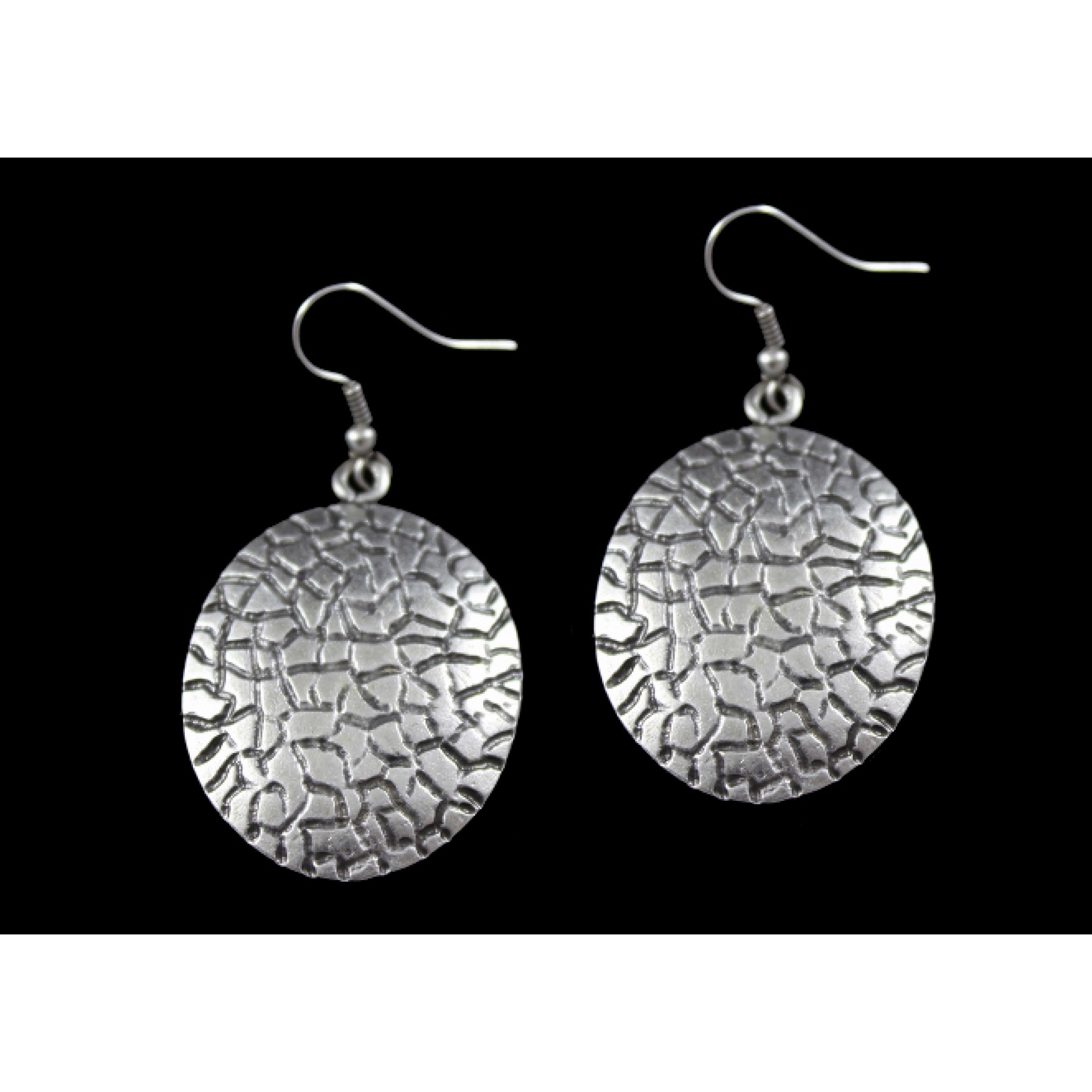 AE-004 - Silver Plated Zamac/Pewter Earrings