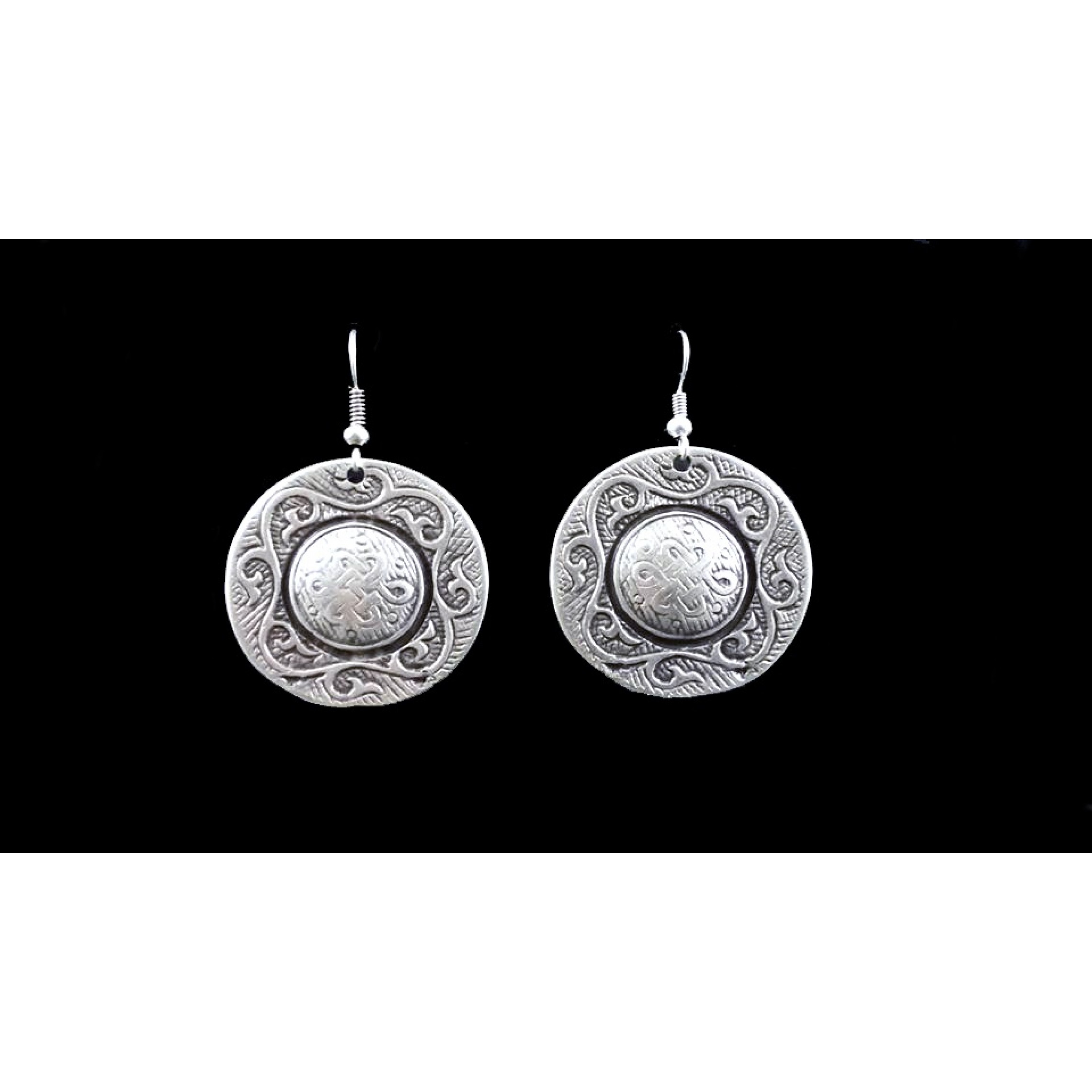 AE-009 - Silver Plated Zamac/Pewter Earrings
