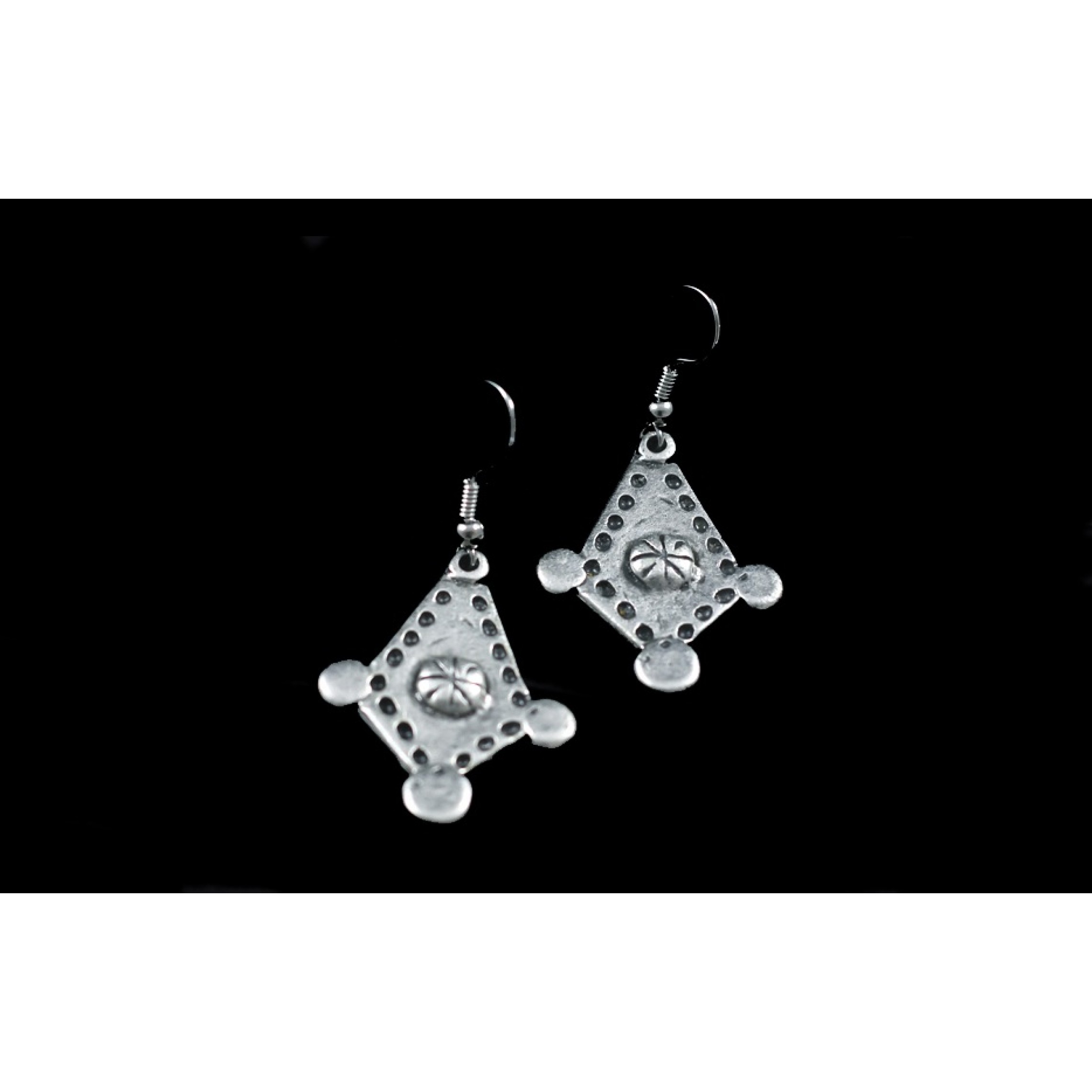 AE-010 - Silver Plated Zamac/Pewter Earrings