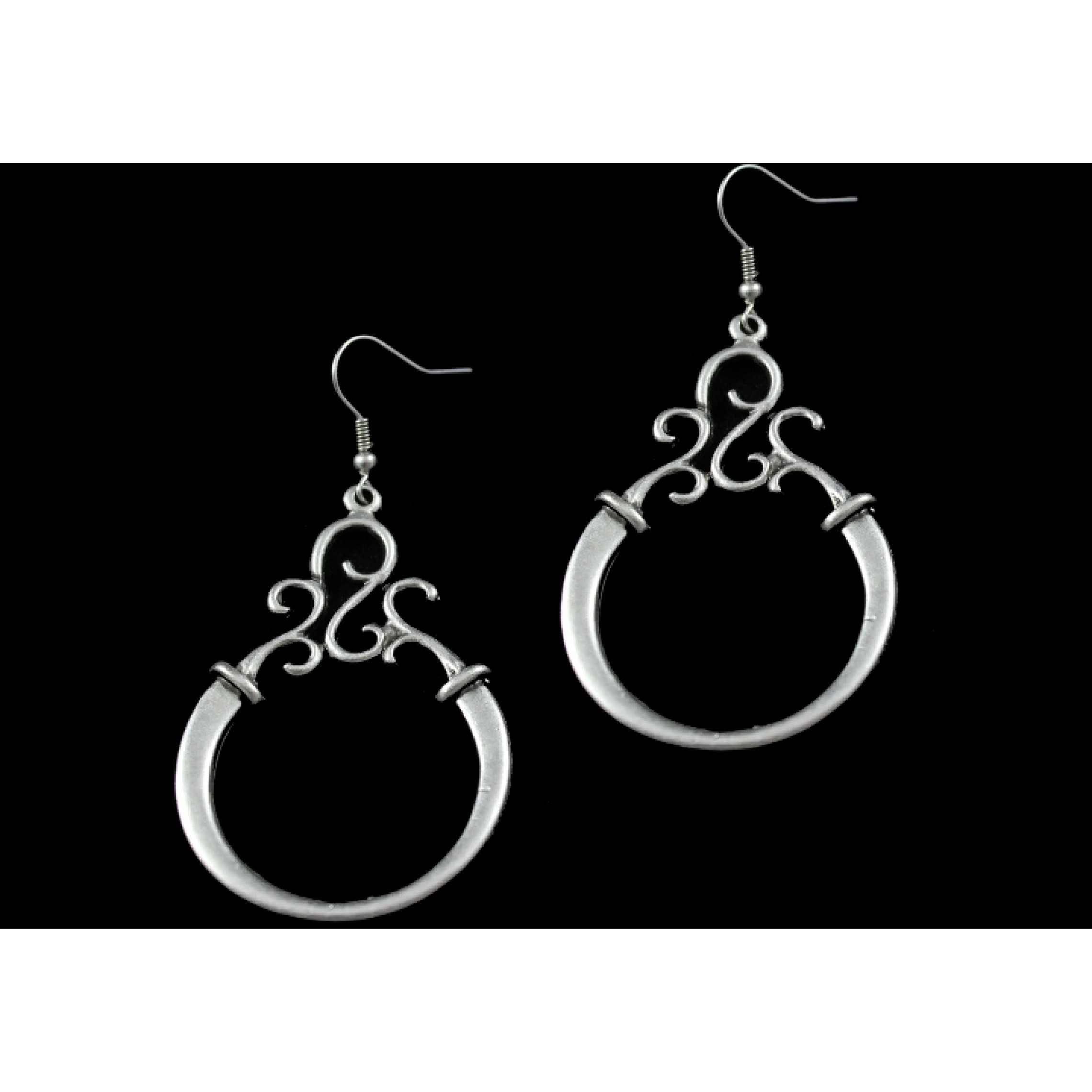 AE-012 - Silver Plated Zamac/Pewter Earrings