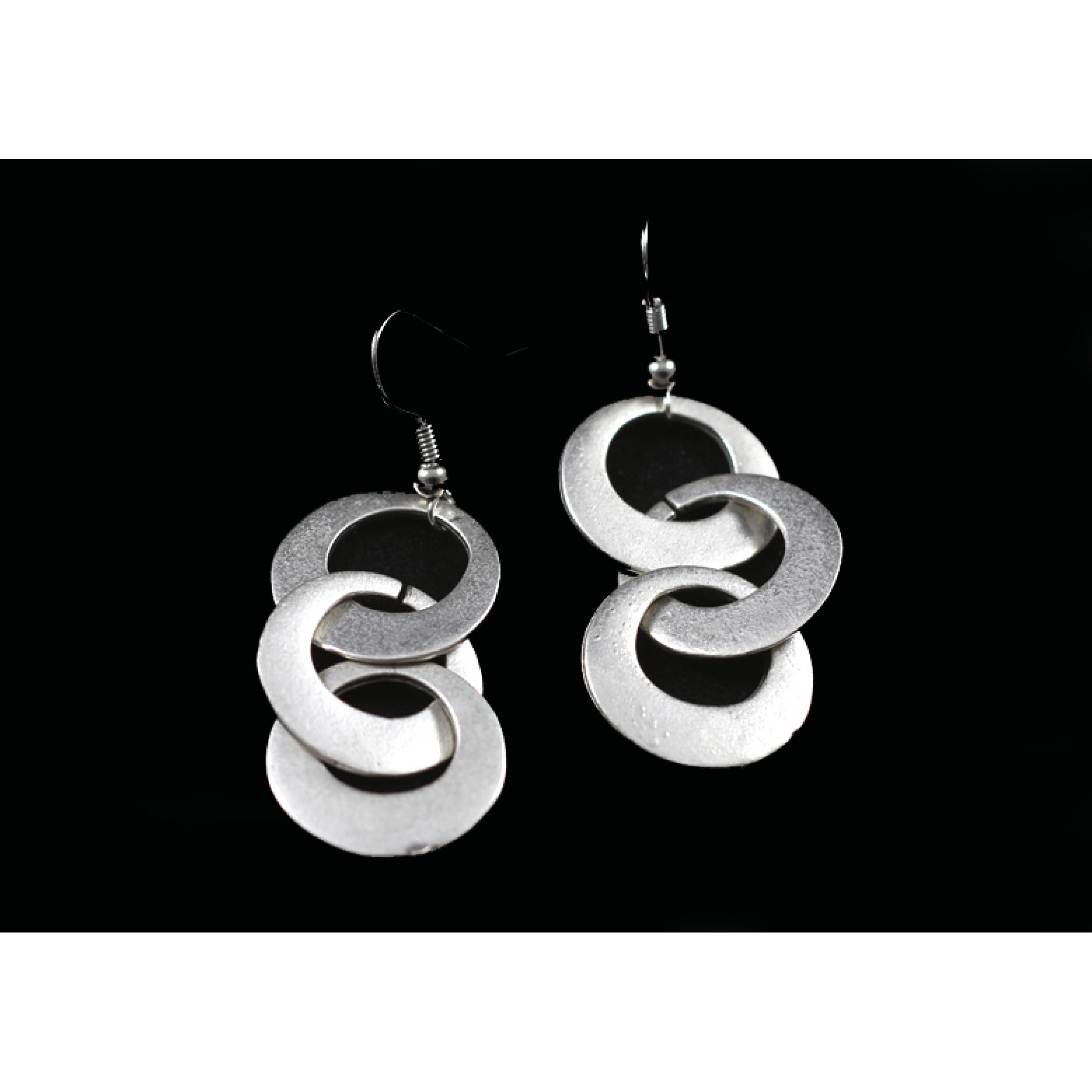 AE-016 - Silver Plated Zamac/Pewter Earrings