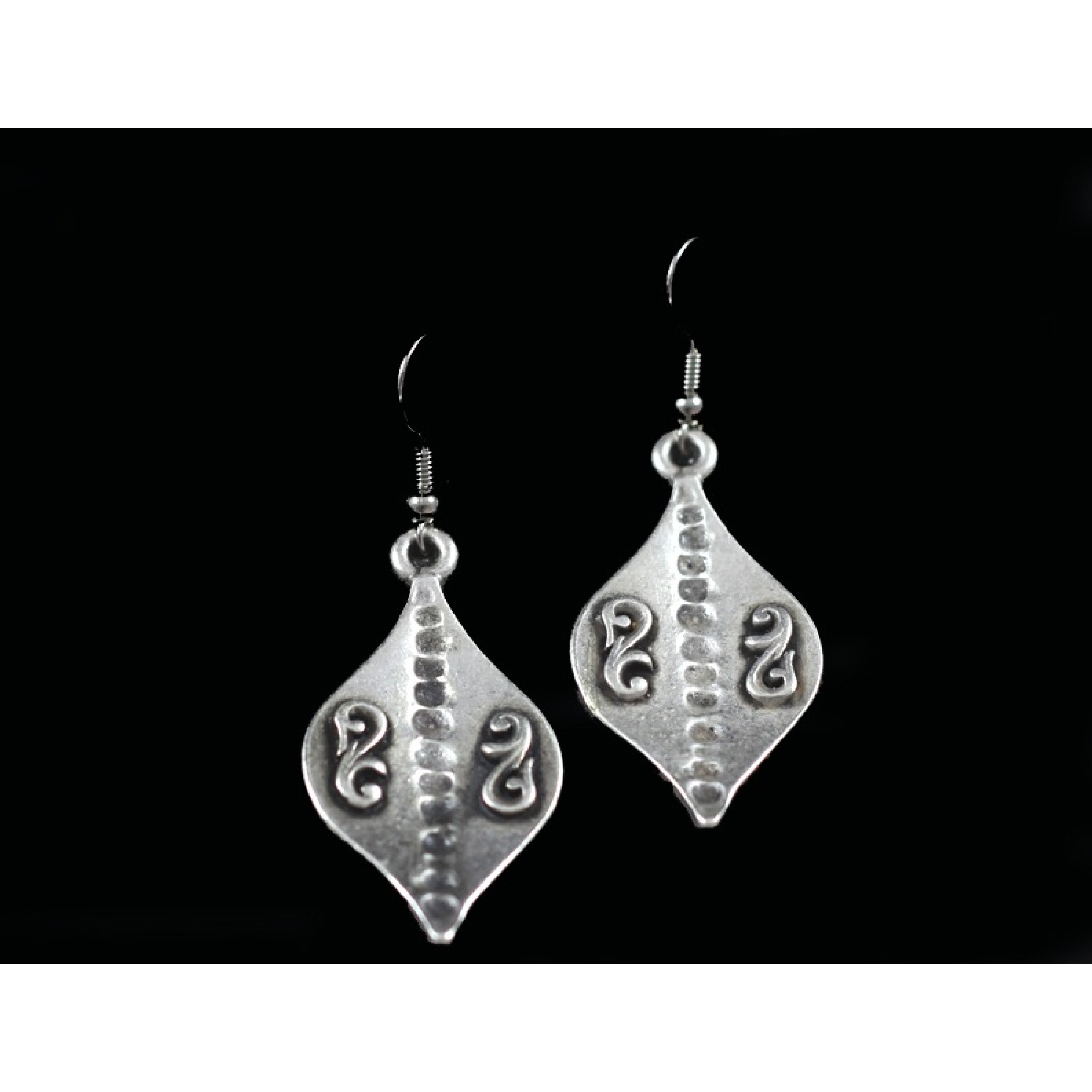 AE-020 - Silver Plated Zamac/Pewter Earrings