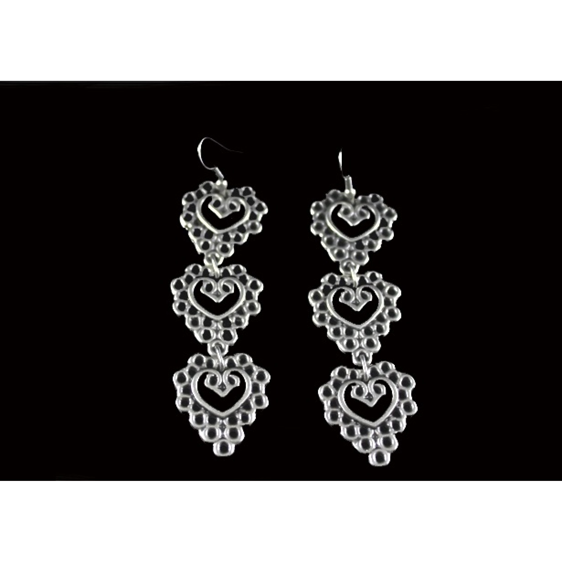 AE-023 - Silver Plated Zamac/Pewter Earrings