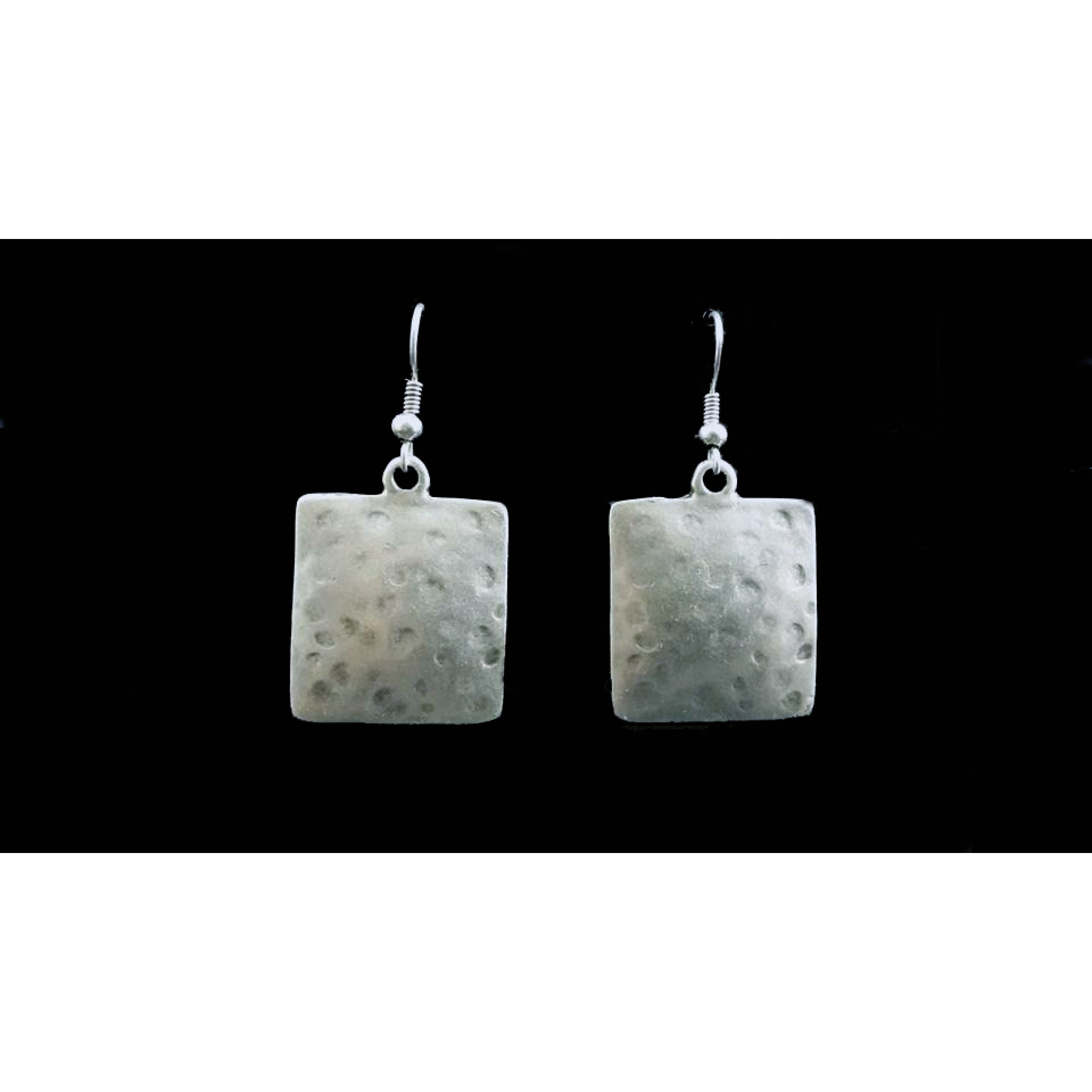 AE-044 - Silver Plated Zamac/Pewter Earrings