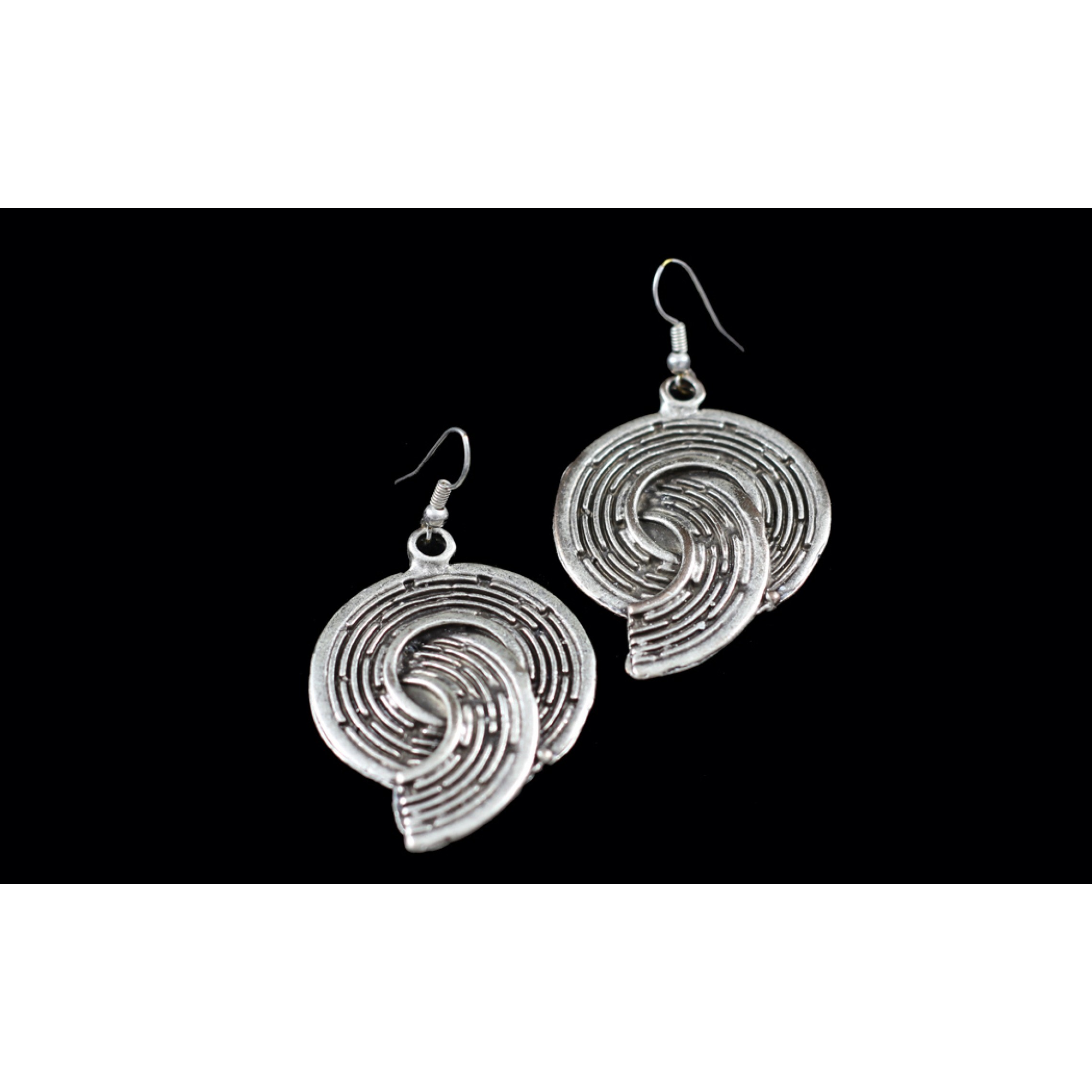 AE-081 - Silver Plated Zamac/Pewter Earrings