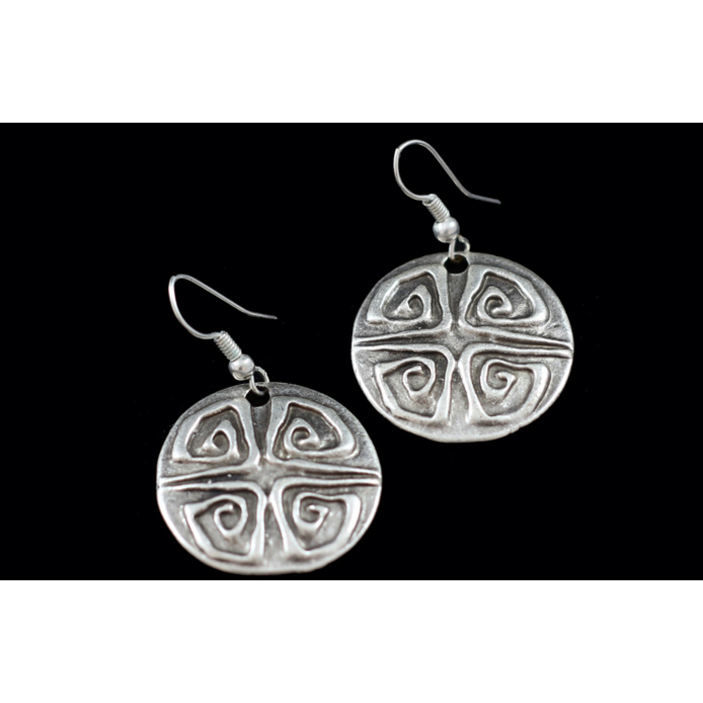 AE-086 - Silver Plated Zamac/Pewter Earrings