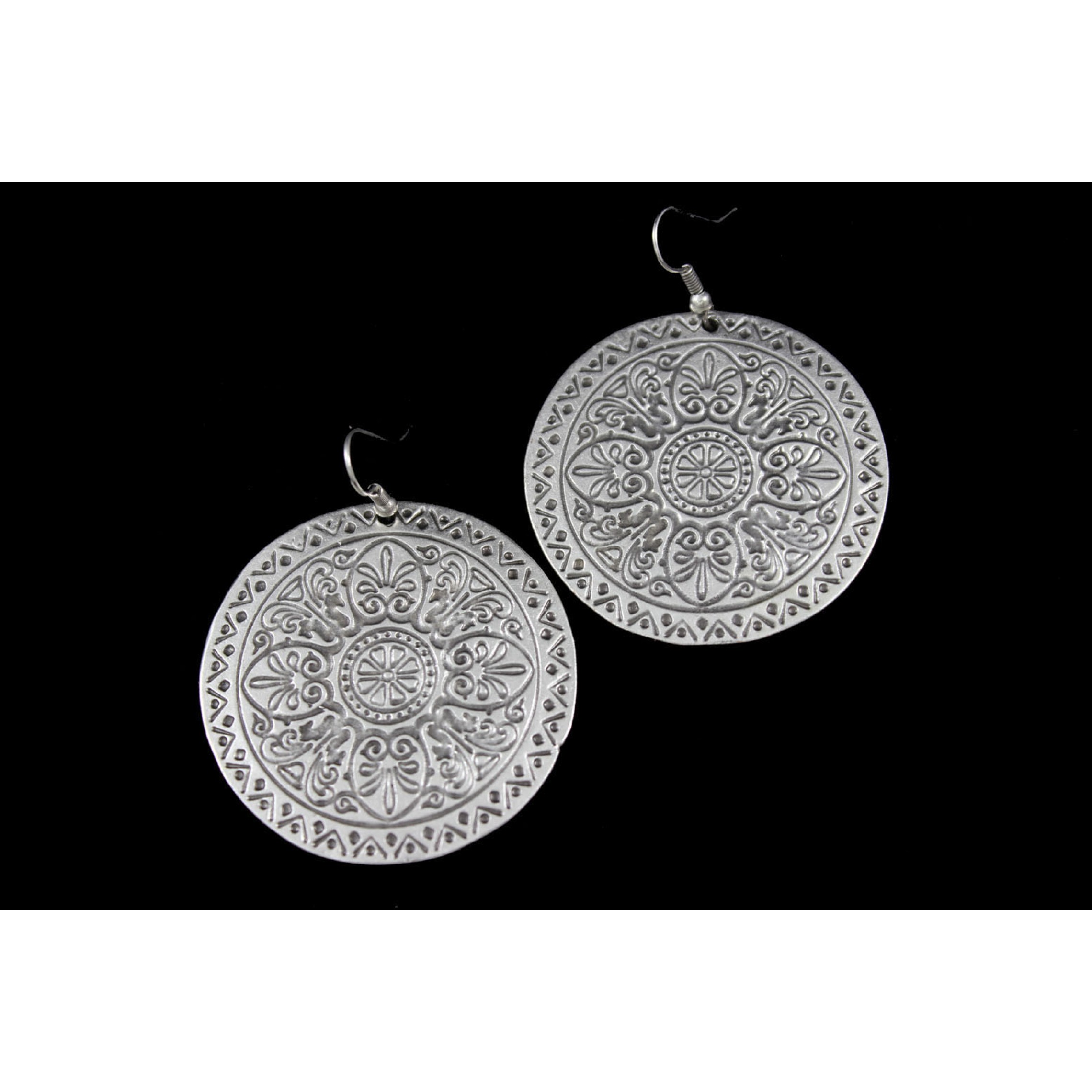 AE-096 - Silver Plated Zamac/Pewter Earrings