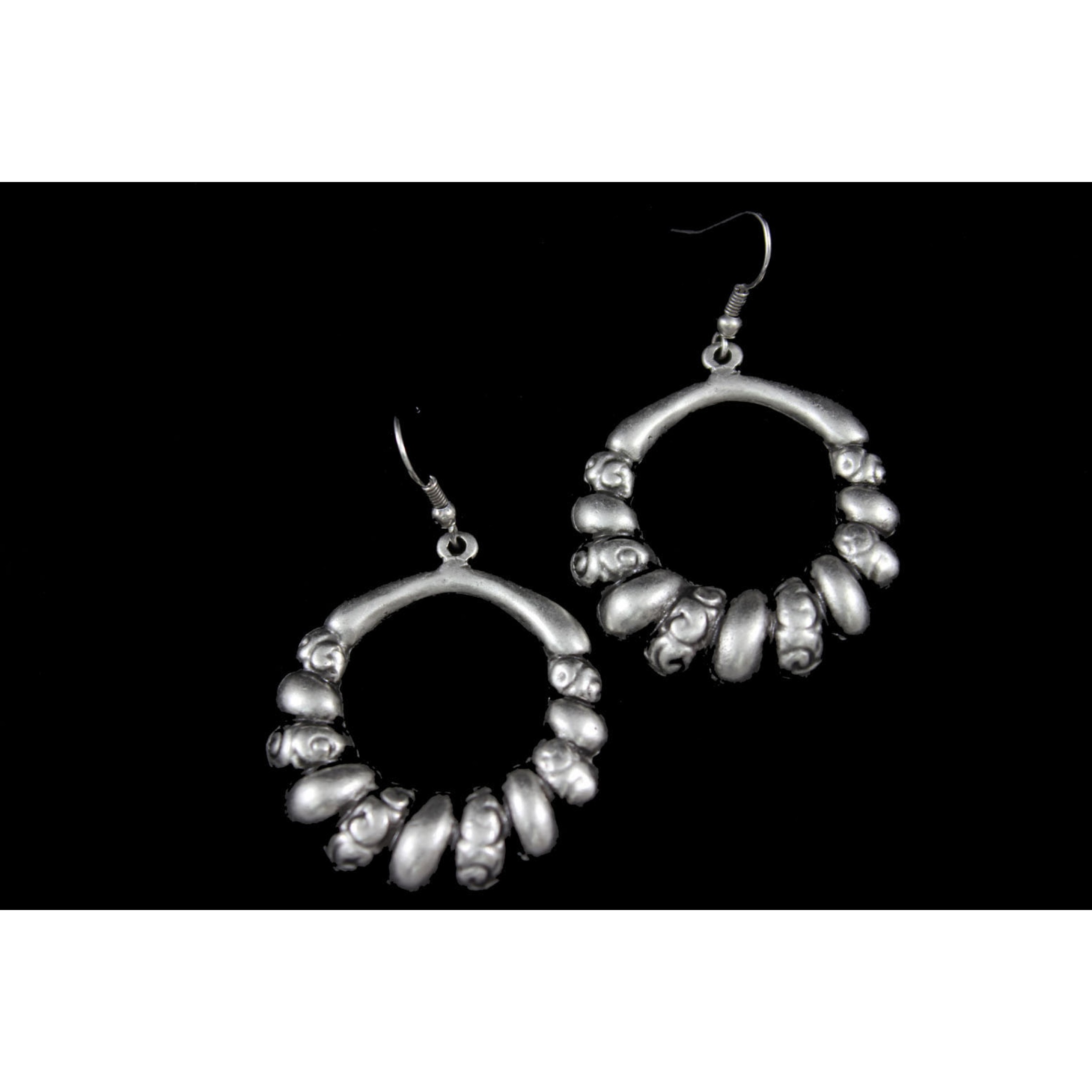 AE-104 - Silver Plated Zamac/Pewter Earrings