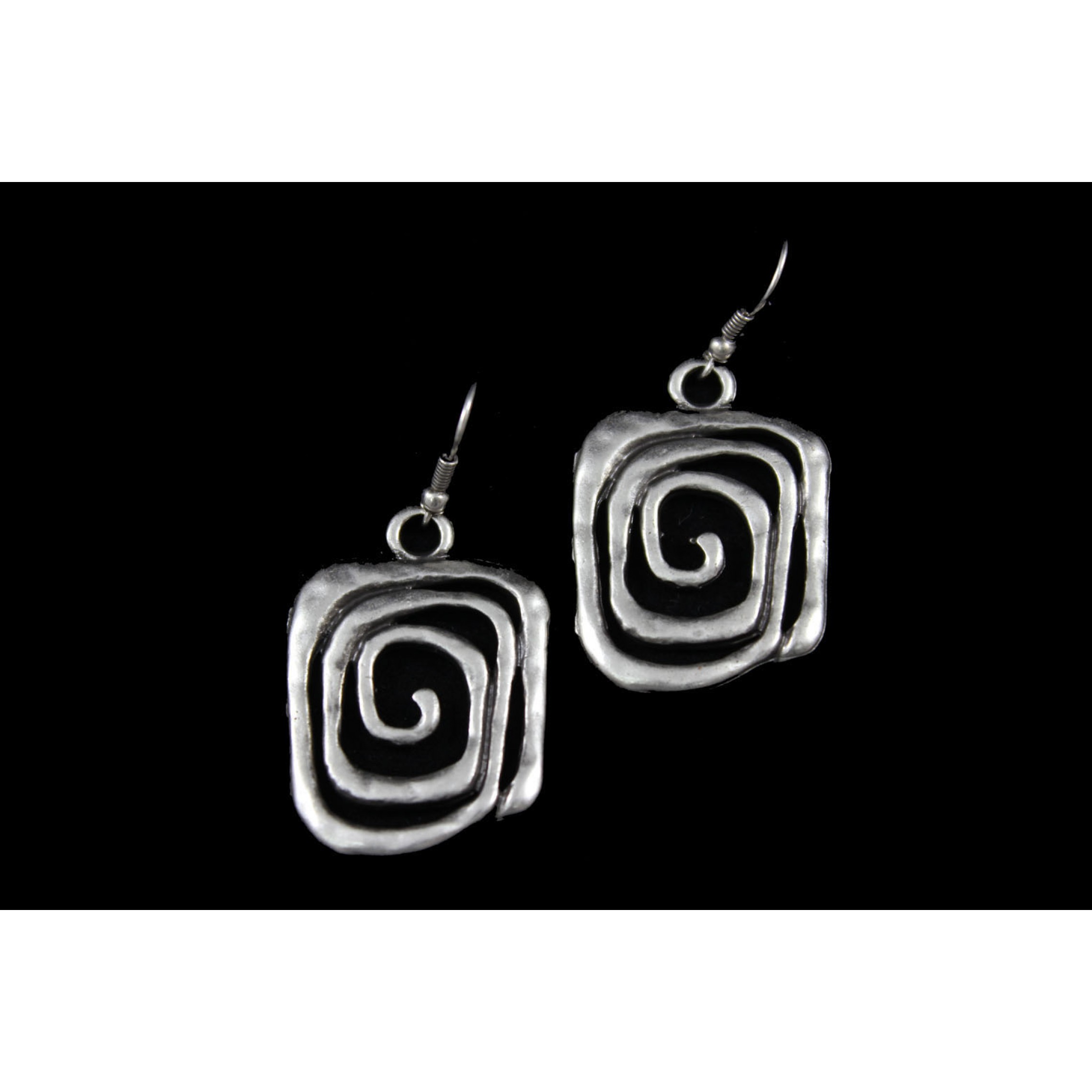 AE-107 - Silver Plated Zamac/Pewter Earrings