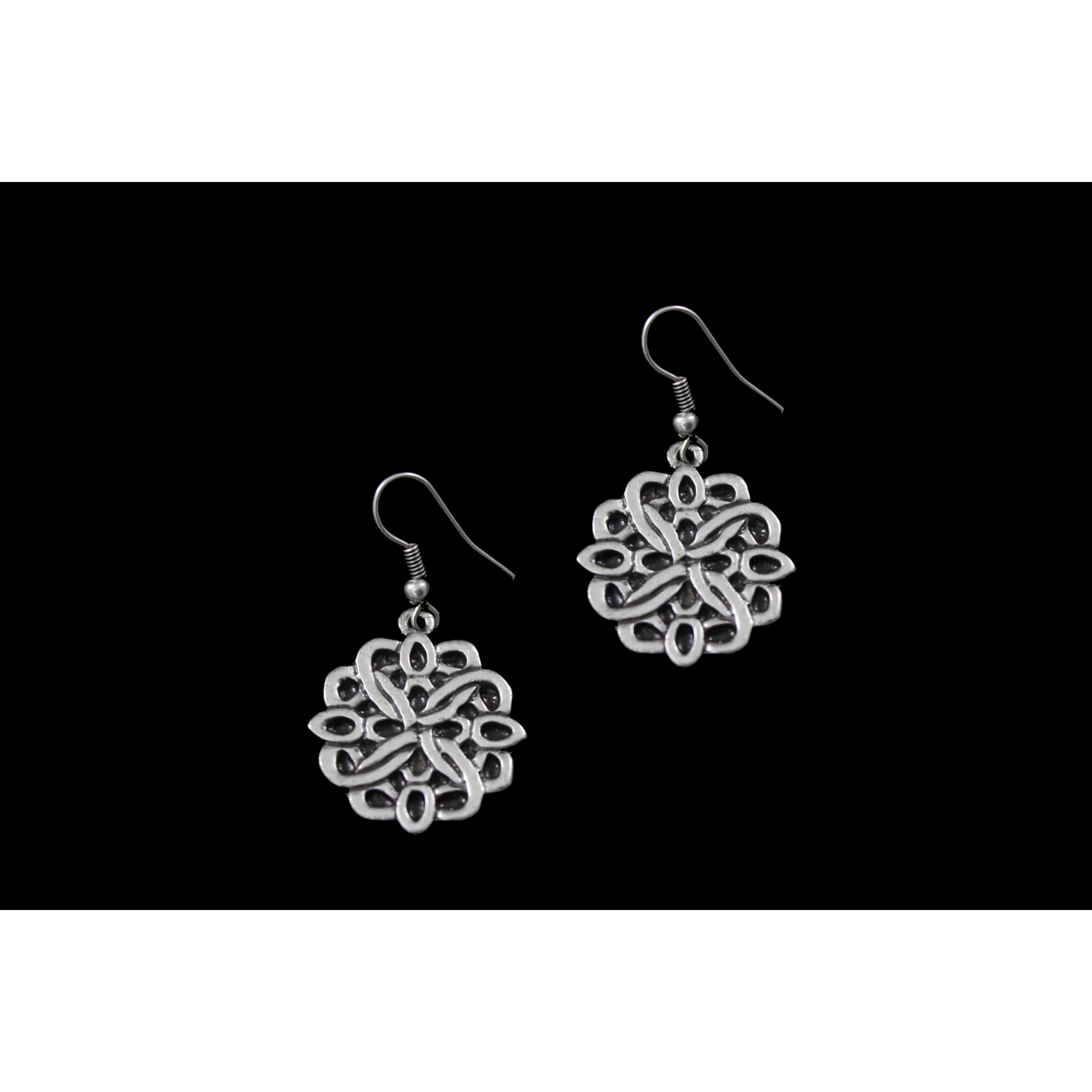 AE-168 - Silver Plated Zamac/Pewter Earrings