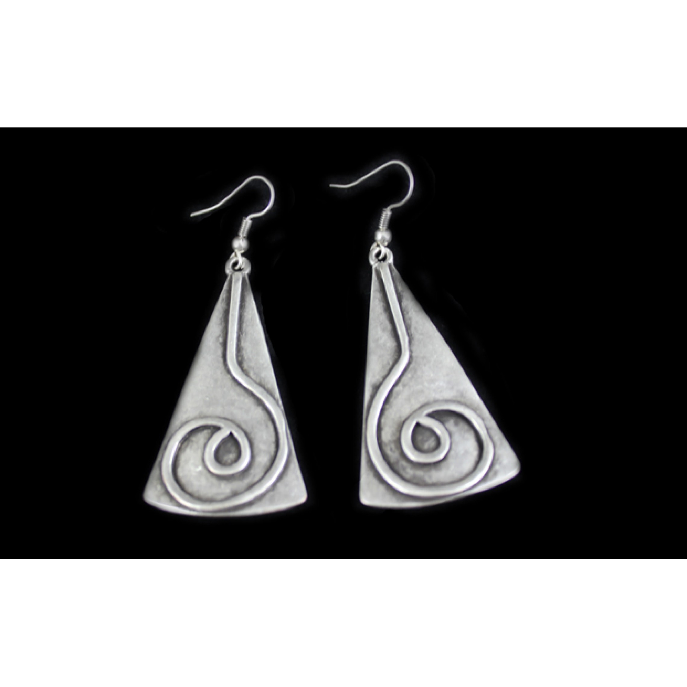 AE-186 - Silver Plated Zamac/Pewter Earrings