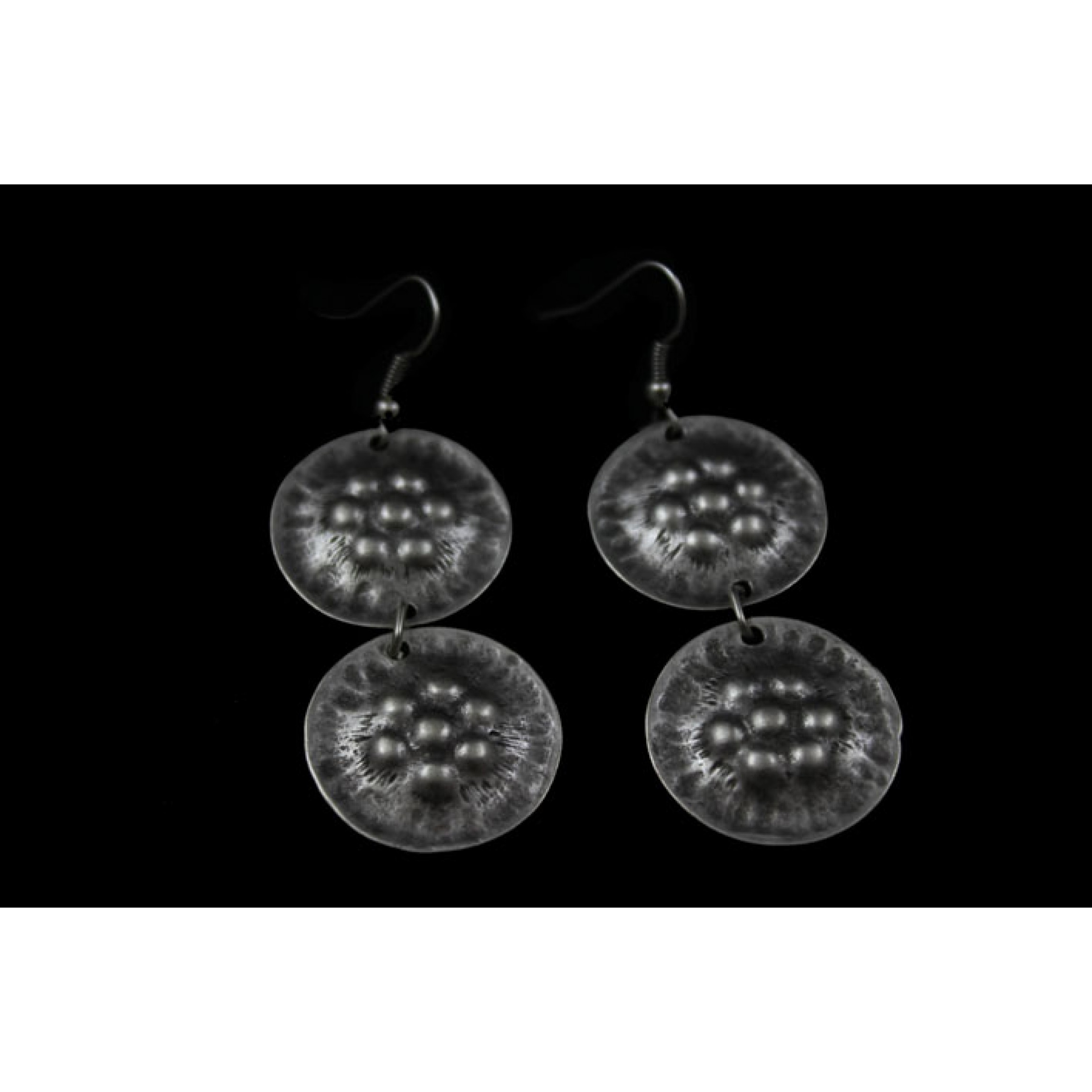 AE-197 - Silver Plated Zamac/Pewter Earrings