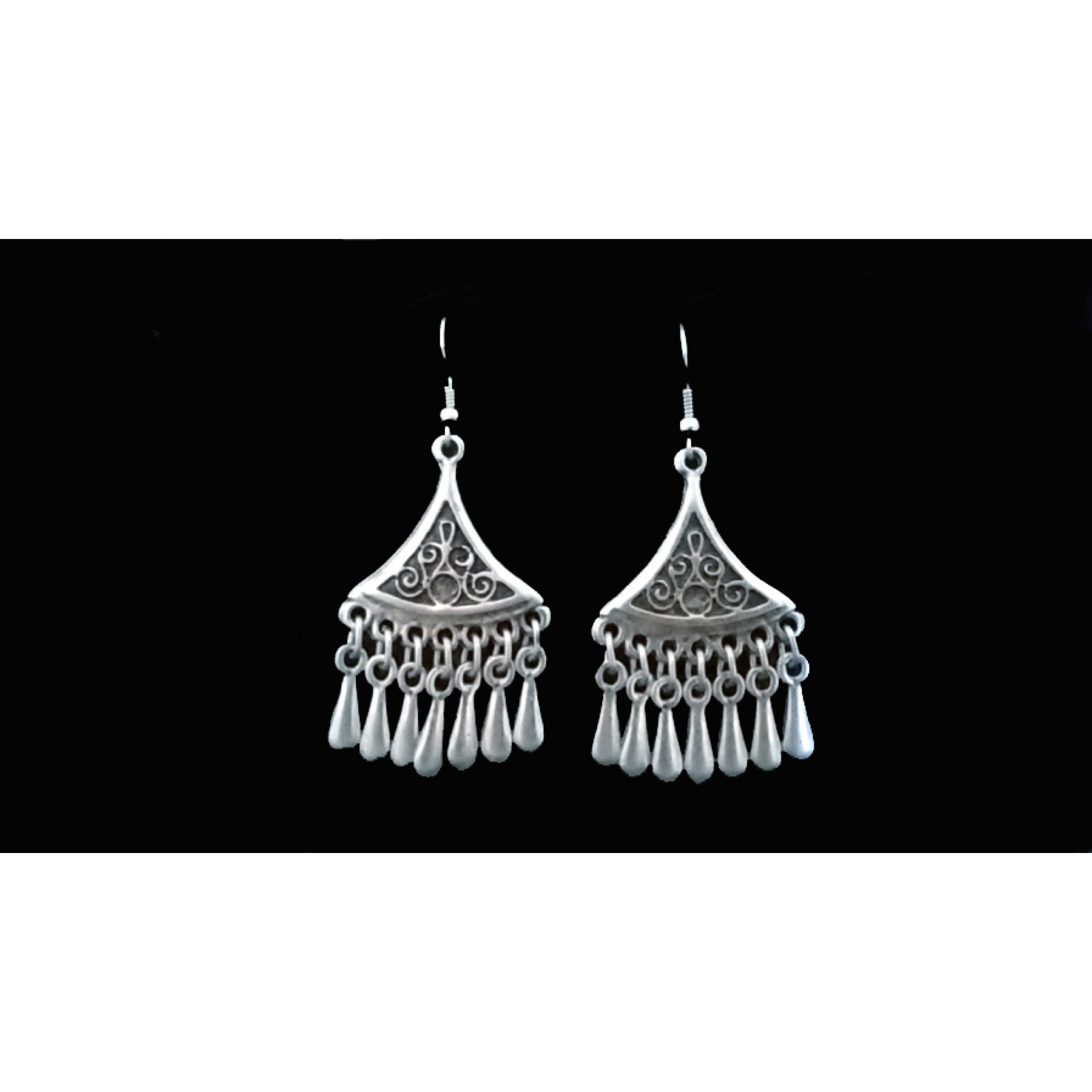 AE-242 - Silver Plated Zamac/Pewter Earrings