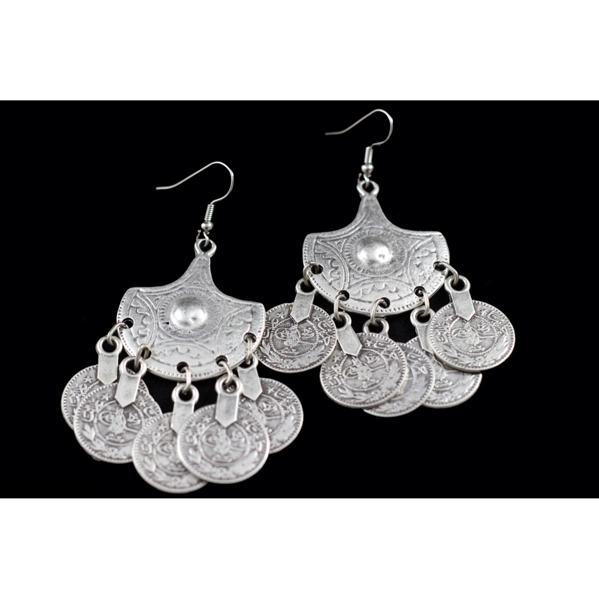 AE-253 - Silver Plated Zamac/Pewter Earrings
