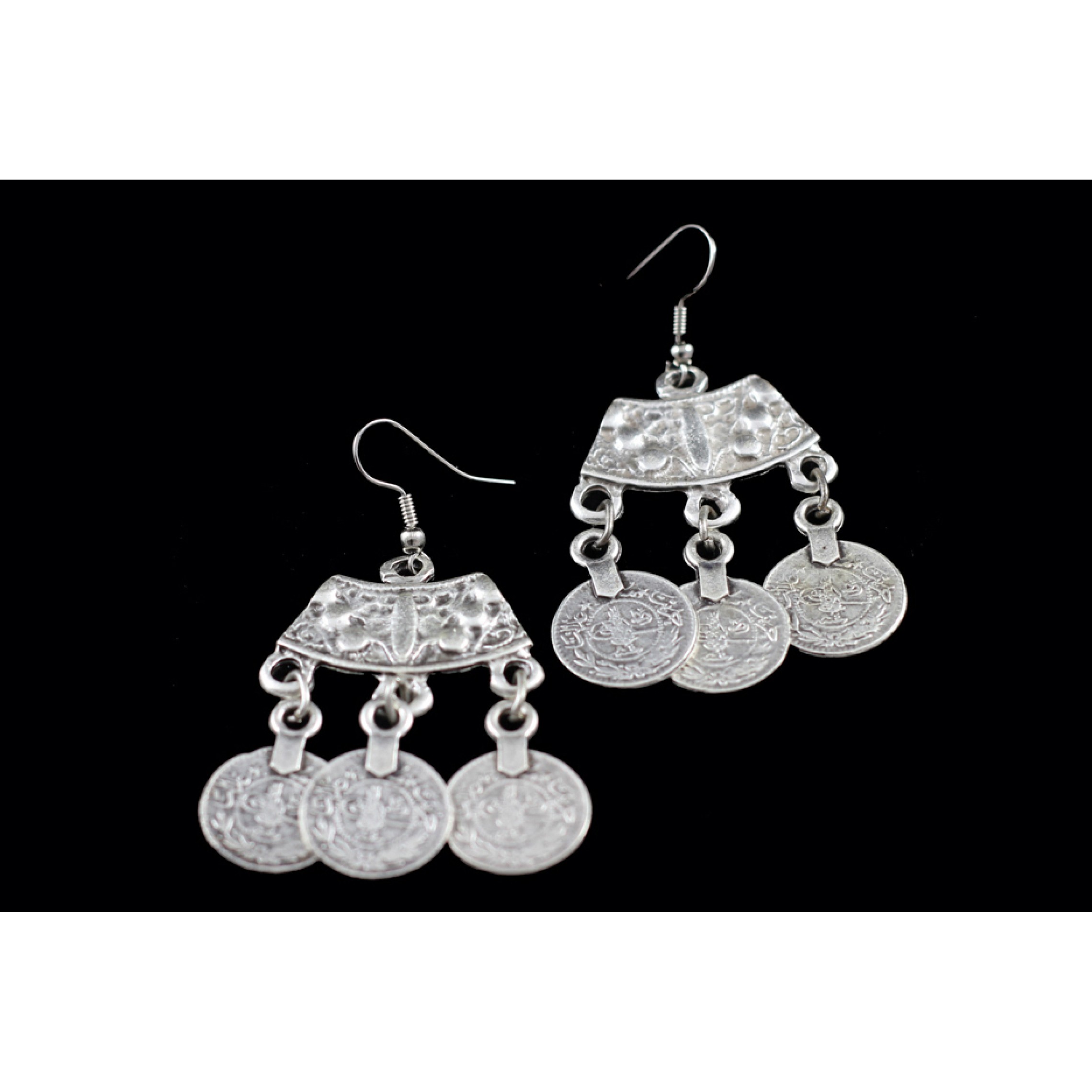 AE-254 - Silver Plated Zamac/Pewter Earrings