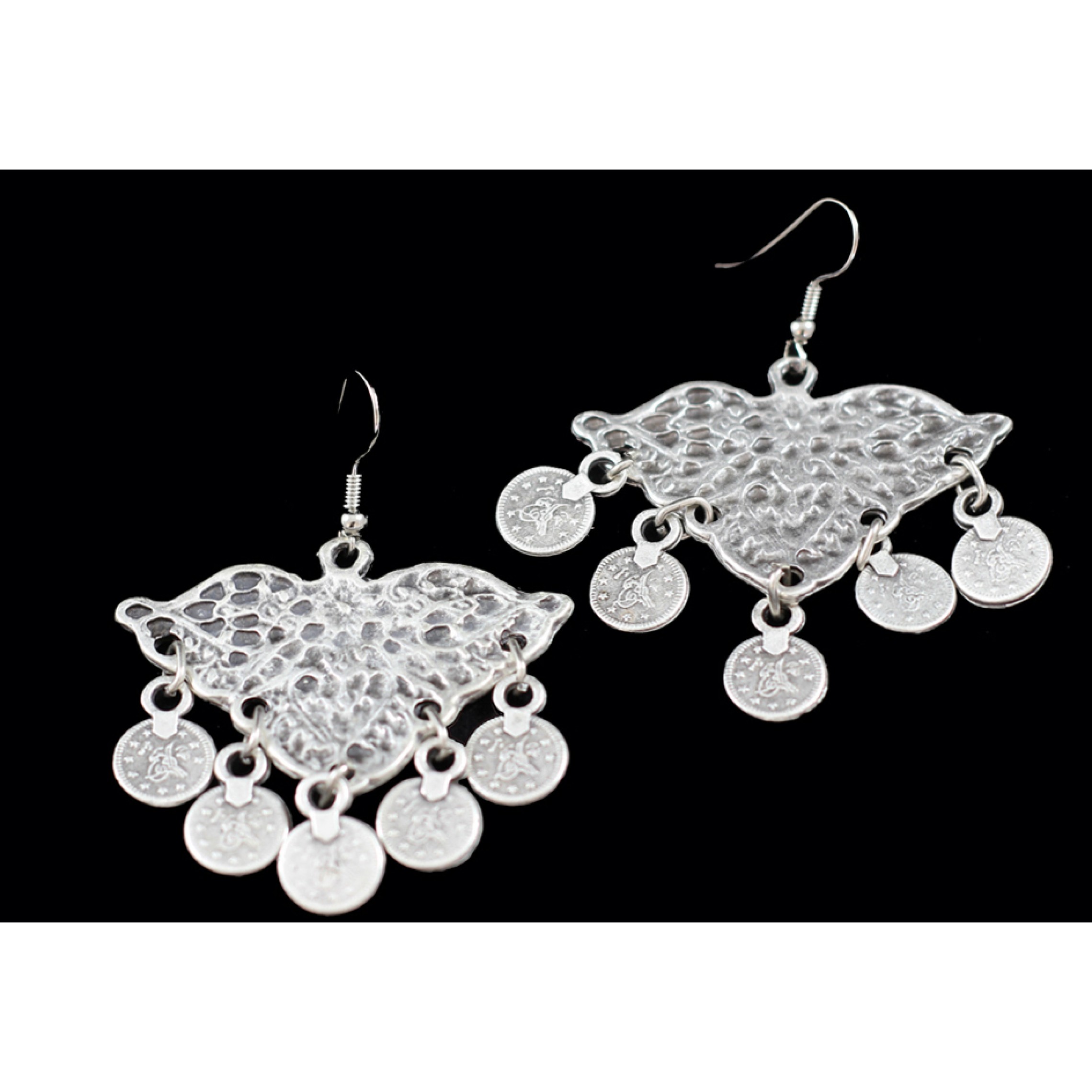 AE-258 - Silver Plated Zamac/Pewter Earrings