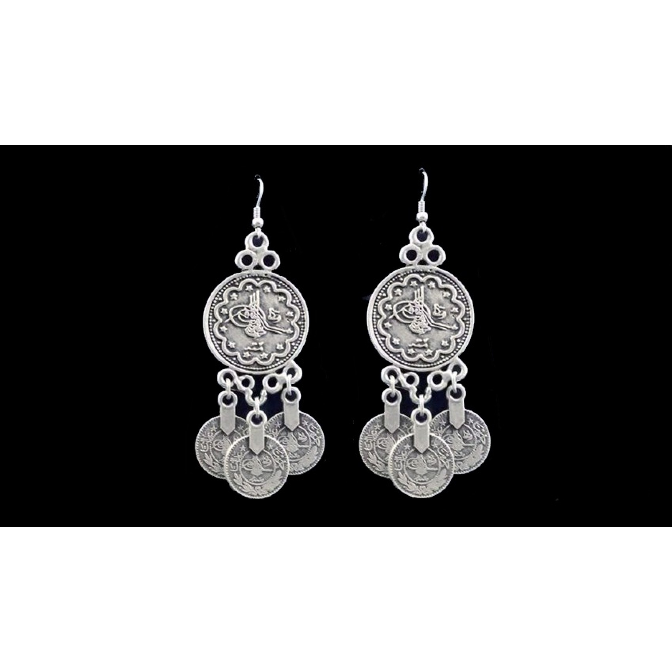 AE-267 - Silver Plated Zamac/Pewter Earrings