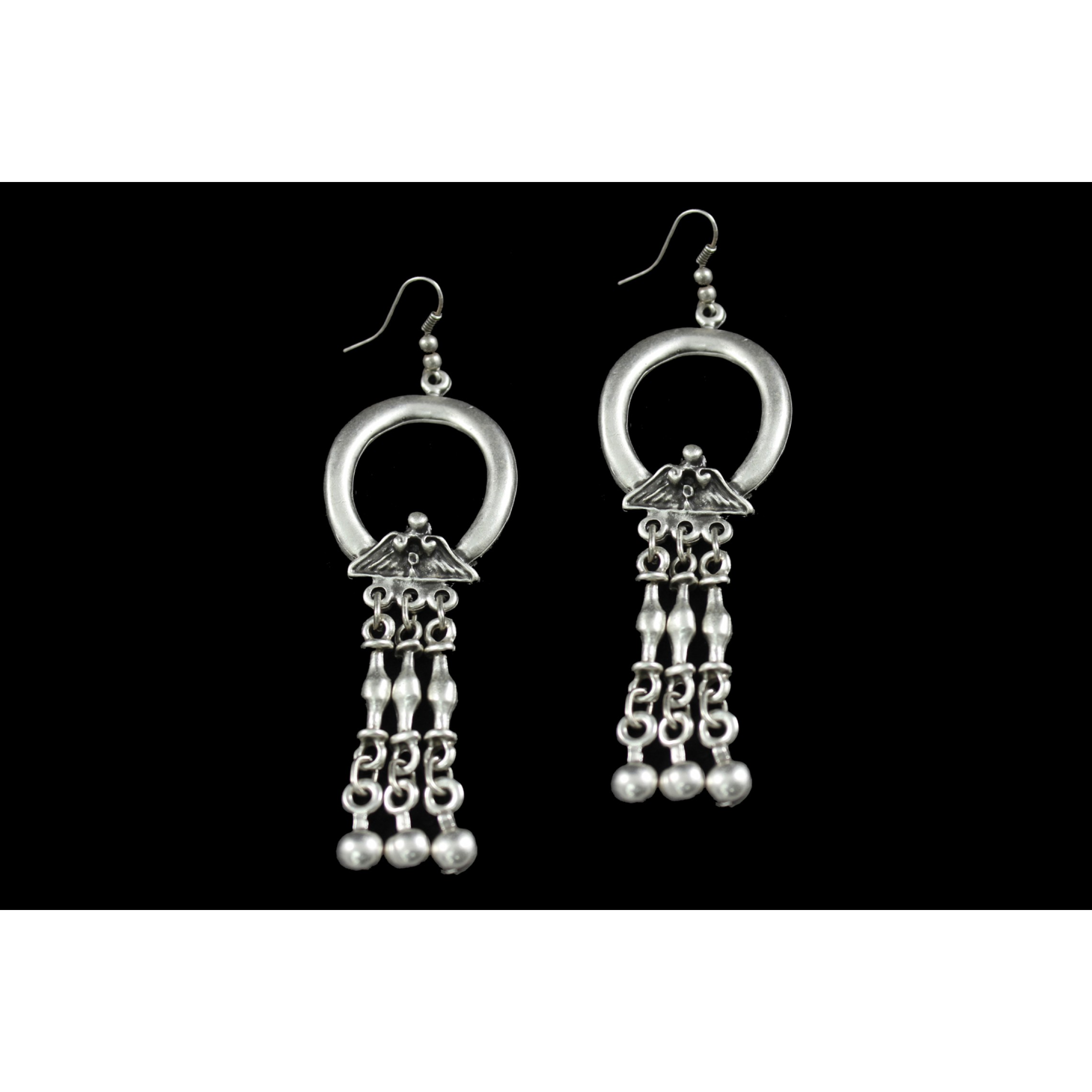 AE-269 - Silver Plated Zamac/Pewter Earrings