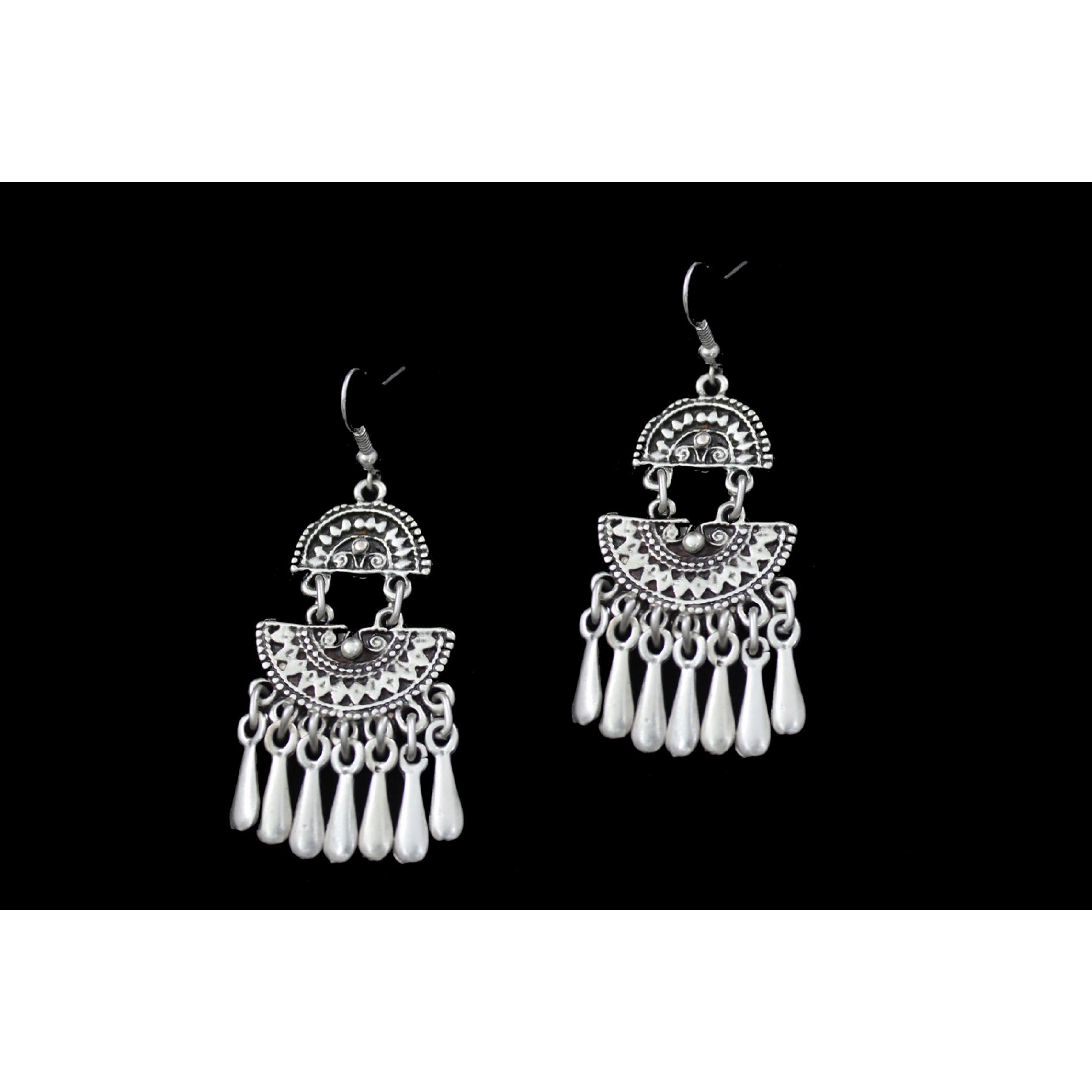 AE-275 - Silver Plated Zamac/Pewter Earrings