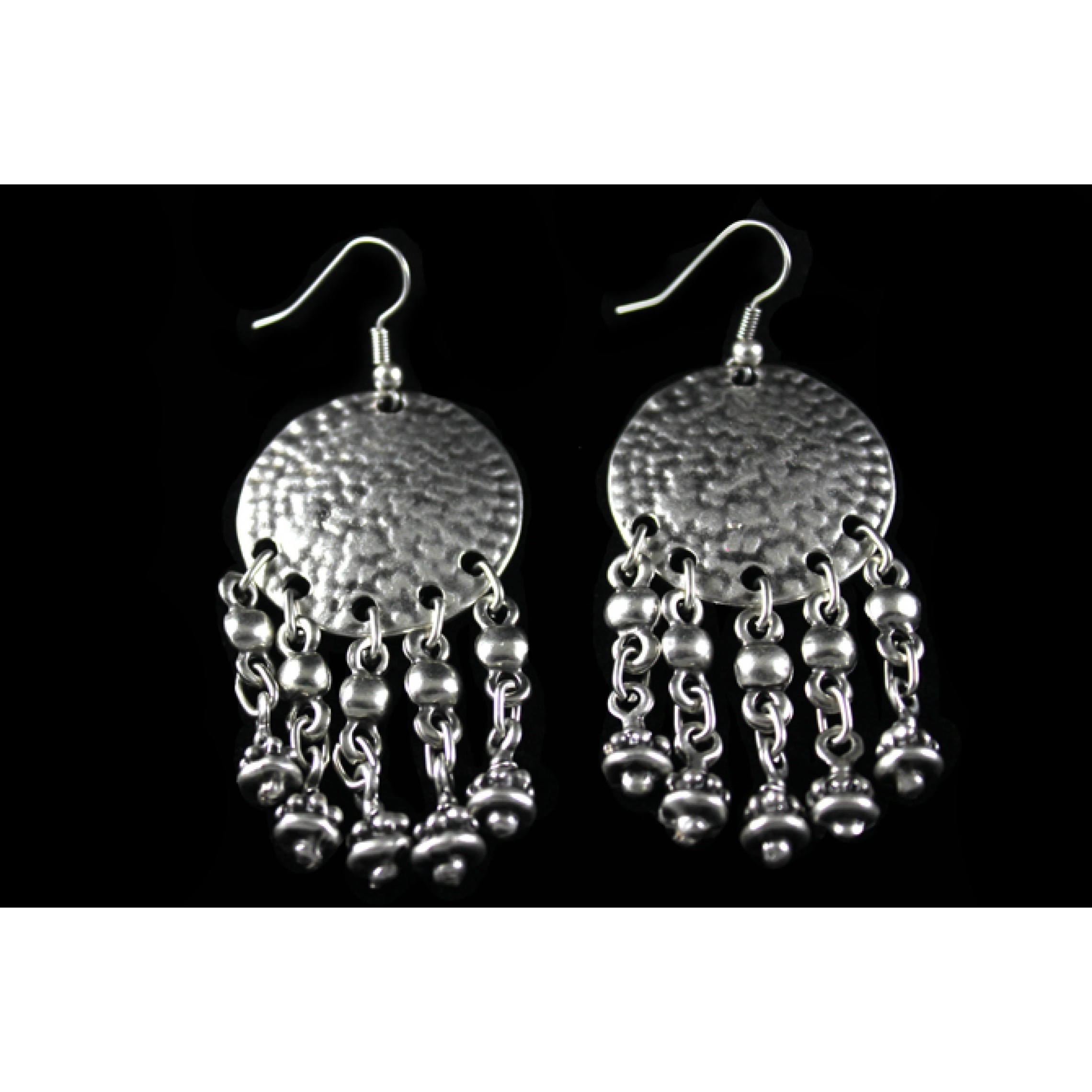 AE-281 - Silver Plated Zamac/Pewter Earrings