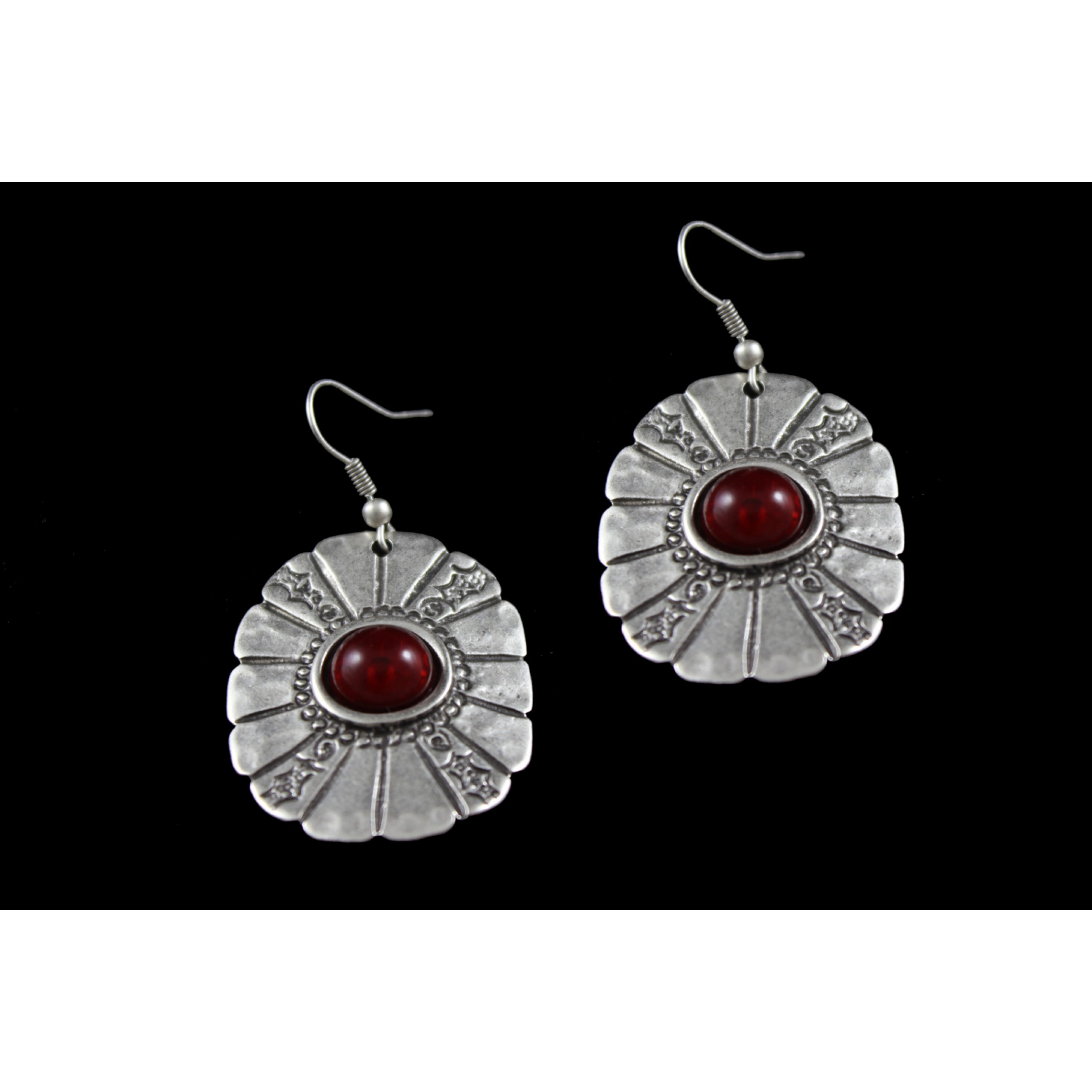AE-295 - Silver Plated Zamac/Pewter Earrings